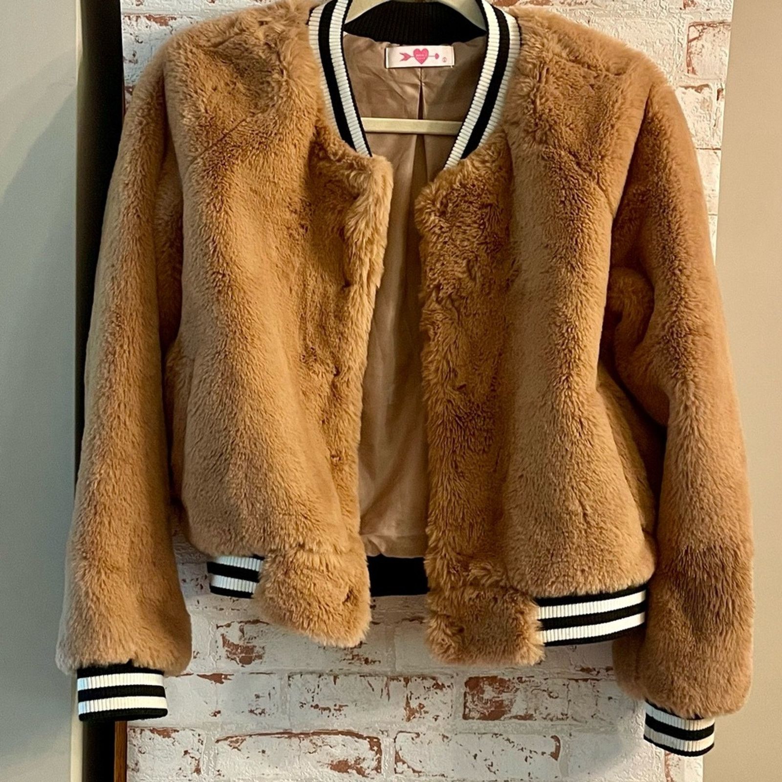 Buddy Love Tan Faux Fur Jacket