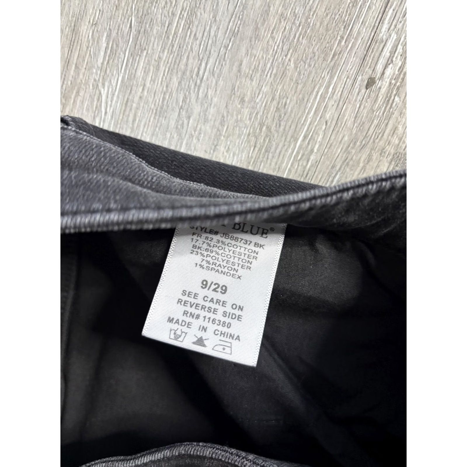 Denime VINTAGE Judy Blue Jeans Womens 9/29 Black 90s Straight Relaxed Distressed Denim Stretch Jeans Mens Womens Size 30" / US 8 / IT 44 - 6 Thumbnail