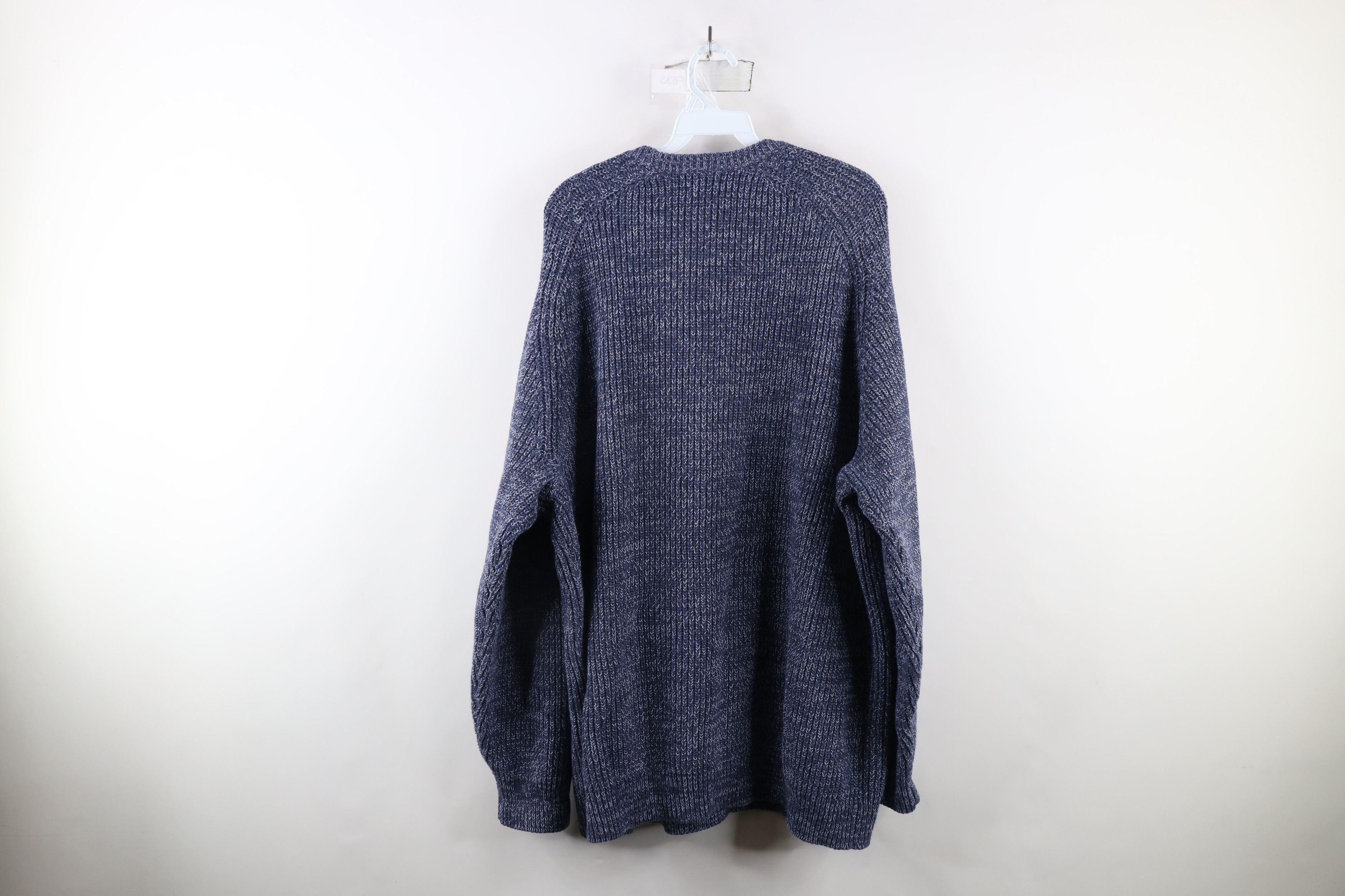 L.L. Bean × Vintage Deadstock Vintage 90s LL Bean Ribbed Knit Sweater Blue Size US XXL / EU 58 / 5 - 7 Thumbnail