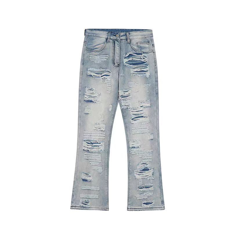 Japanese Brand × Jean Vintage washed ripped street micro flared jeans Size US 34 / EU 50 - 6 Thumbnail