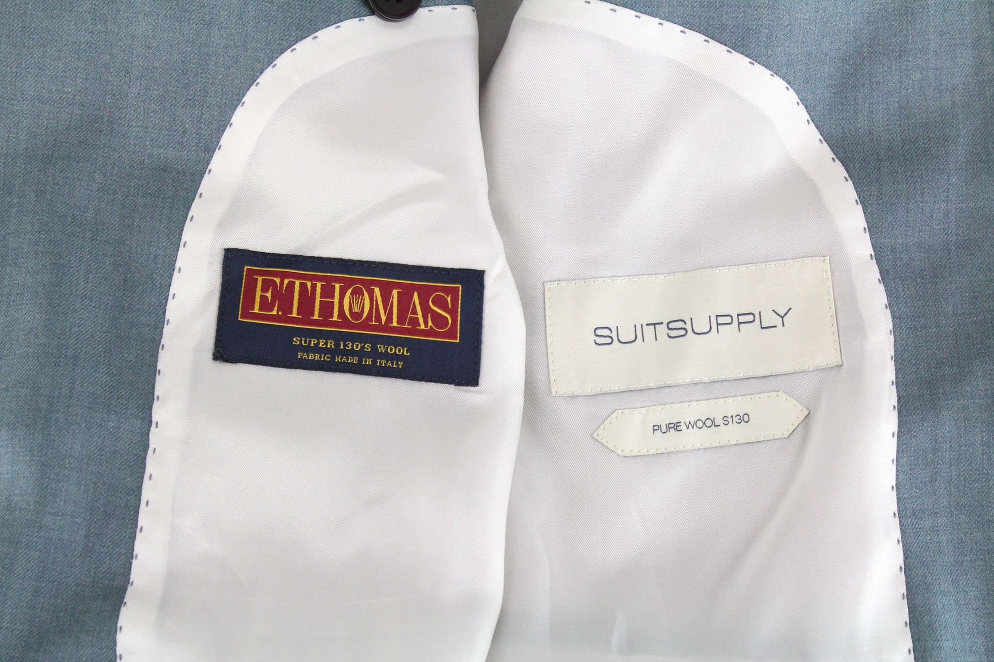 Suitsupply HAVANA UK38R Blue Wool 2 Piece Suit 66746 Size 38R - 10 Thumbnail