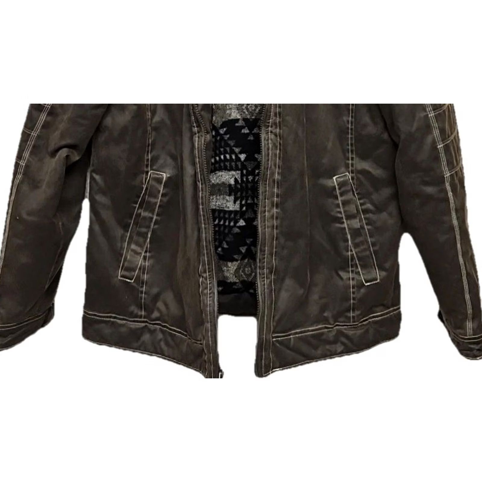 BKE BKE Brown Utility Jacket Men L Cotton Blend Lined Western Casual Size US L / EU 52-54 / 3 - 3 Thumbnail