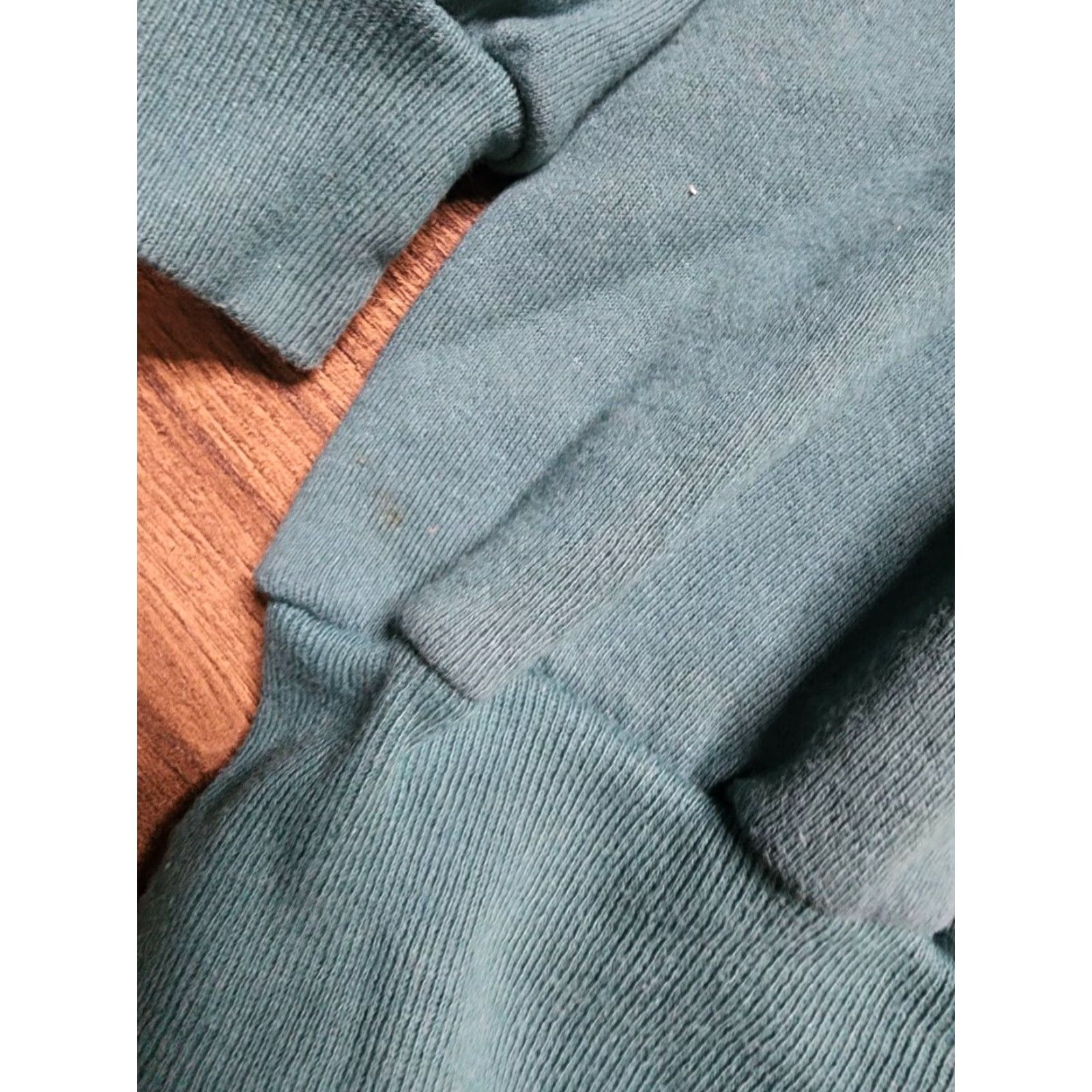 Jerzees VINTAGE Jerzees Mens XL Green 90s Crewneck Long Sleeve Distressed Sweatshirt Cotton Blend Size US XL / EU 56 / 4 - 6 Thumbnail