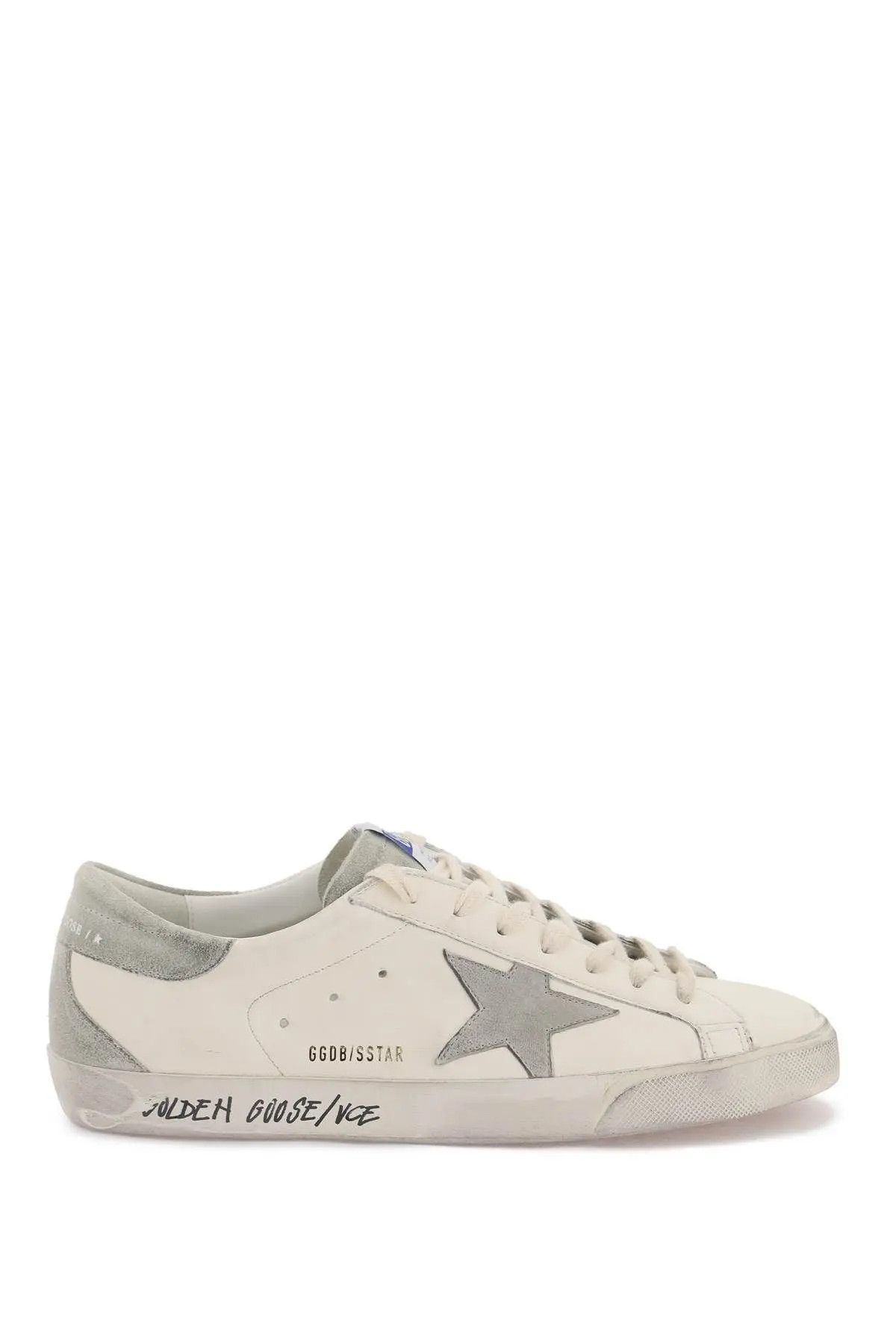 image of Golden Goose O1S22I1N0324 Super-Star Sneakers In White Grey, Men's (Size 9)