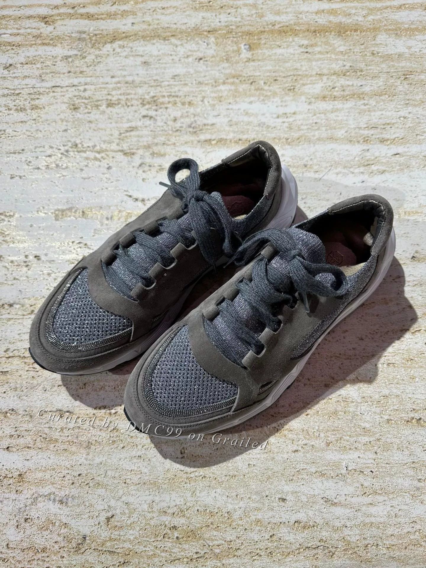 Brunello Cucinelli Men's Casual Sneakers in Gray, Men's (Size 7)