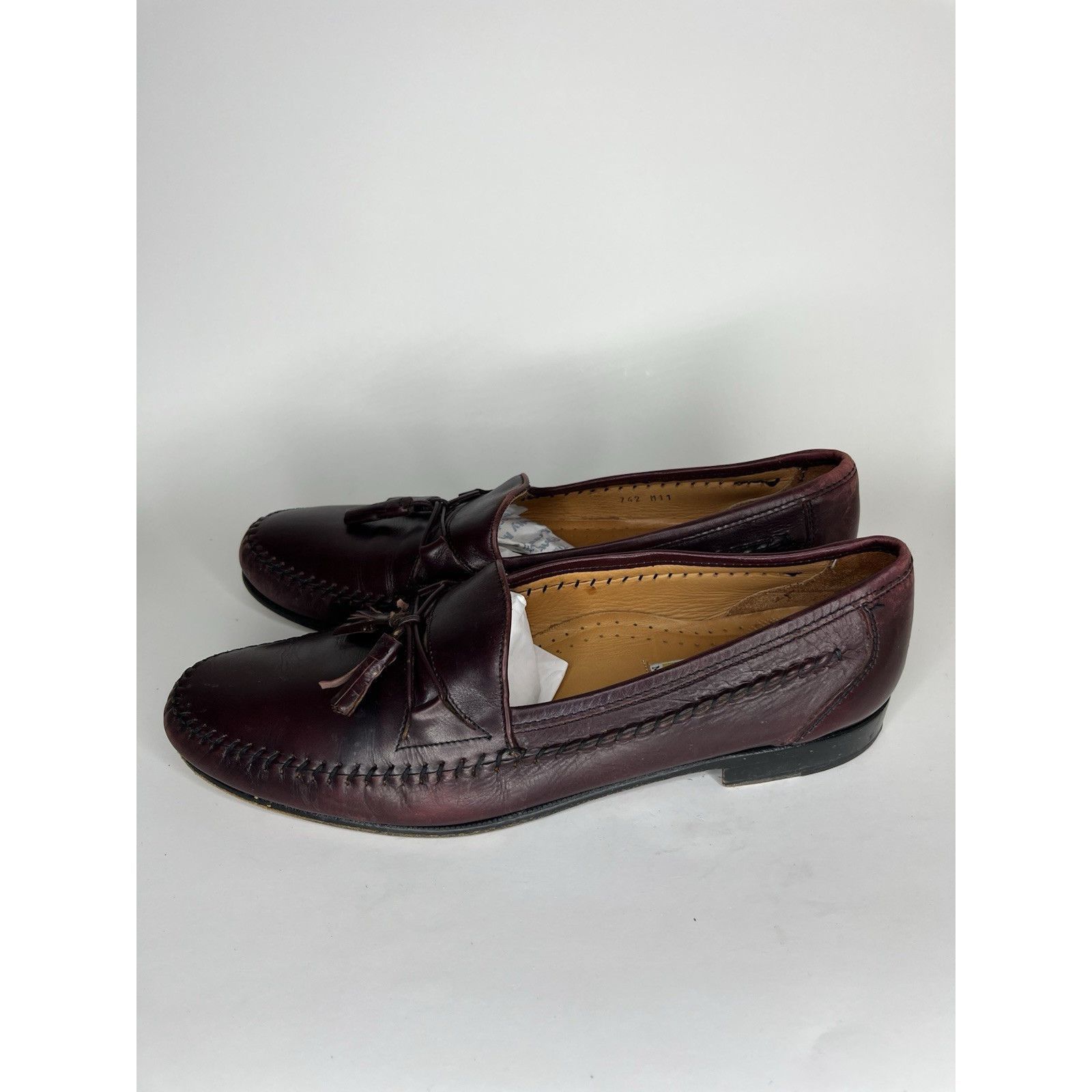 Daniele Fiesoli Daniele Lepori Burgundy Leather Tassel Loafers Dress Shoes M Size US 11 / EU 44 - 1 Thumbnail