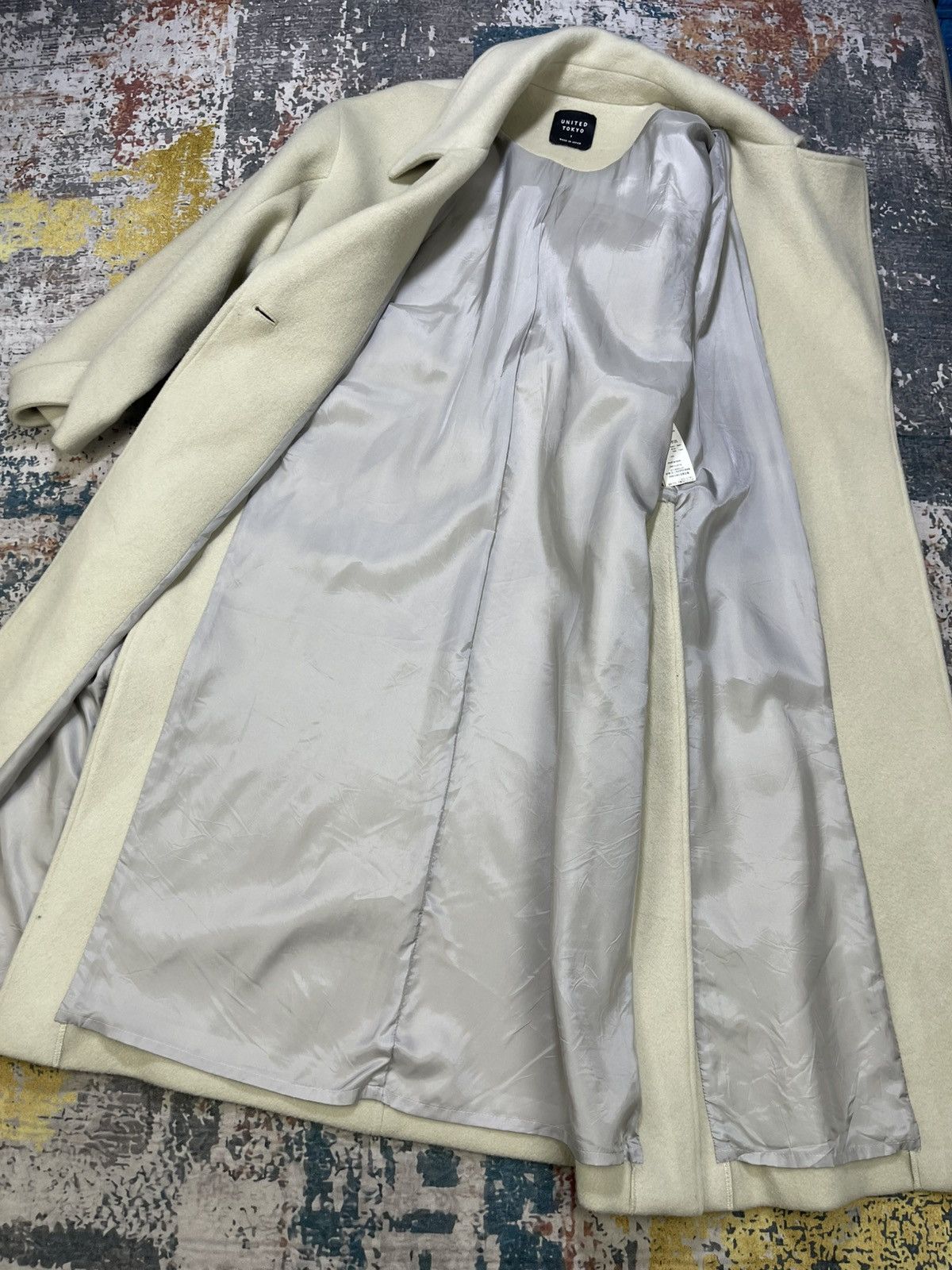 Japanese Brand United Tokyo Button Up Skirt Slit Belted Wool Coat Size XS / US 0-2 / IT 36-38 - 11 Thumbnail