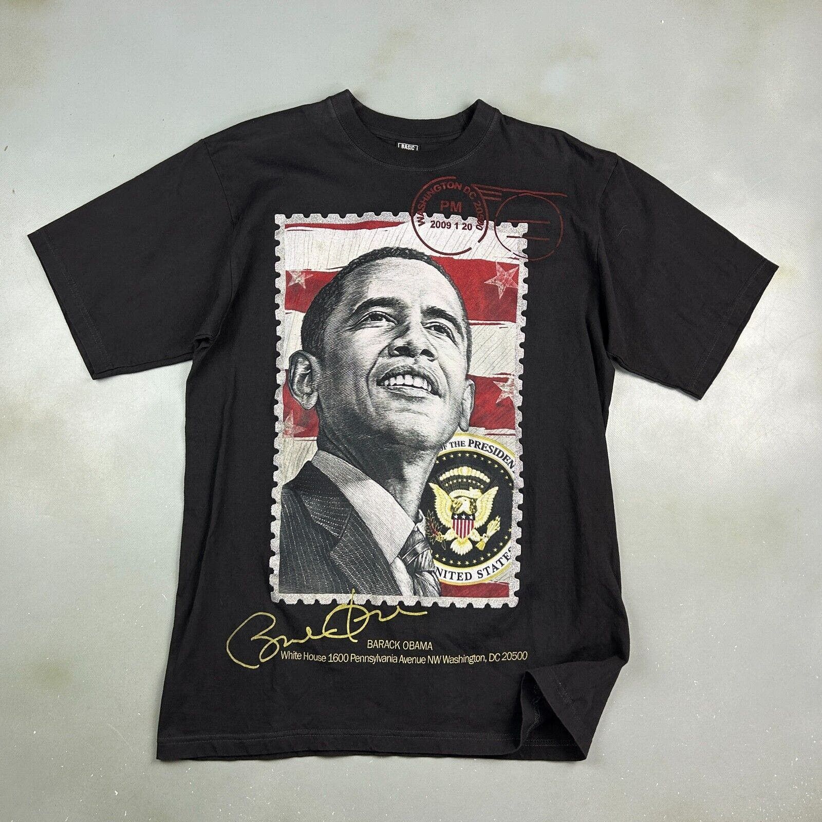 Vintage VINTAGE | Barack Obama Postage Stamp T-Shirt sz L Adult Size US L / EU 52-54 / 3 - 1 Thumbnail