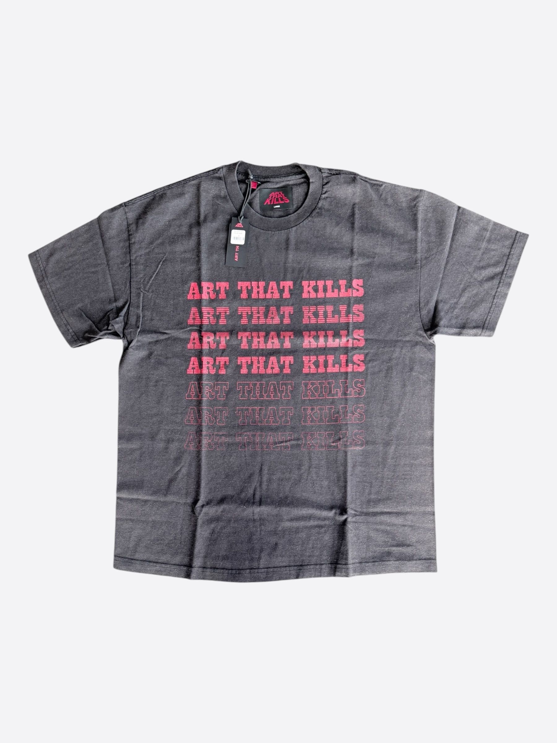 Gallery Dept. Gallery Dept Washed Black & Red Art That Kills Logo T-Shirt Size US XL / EU 56 / 4 - 1 Thumbnail