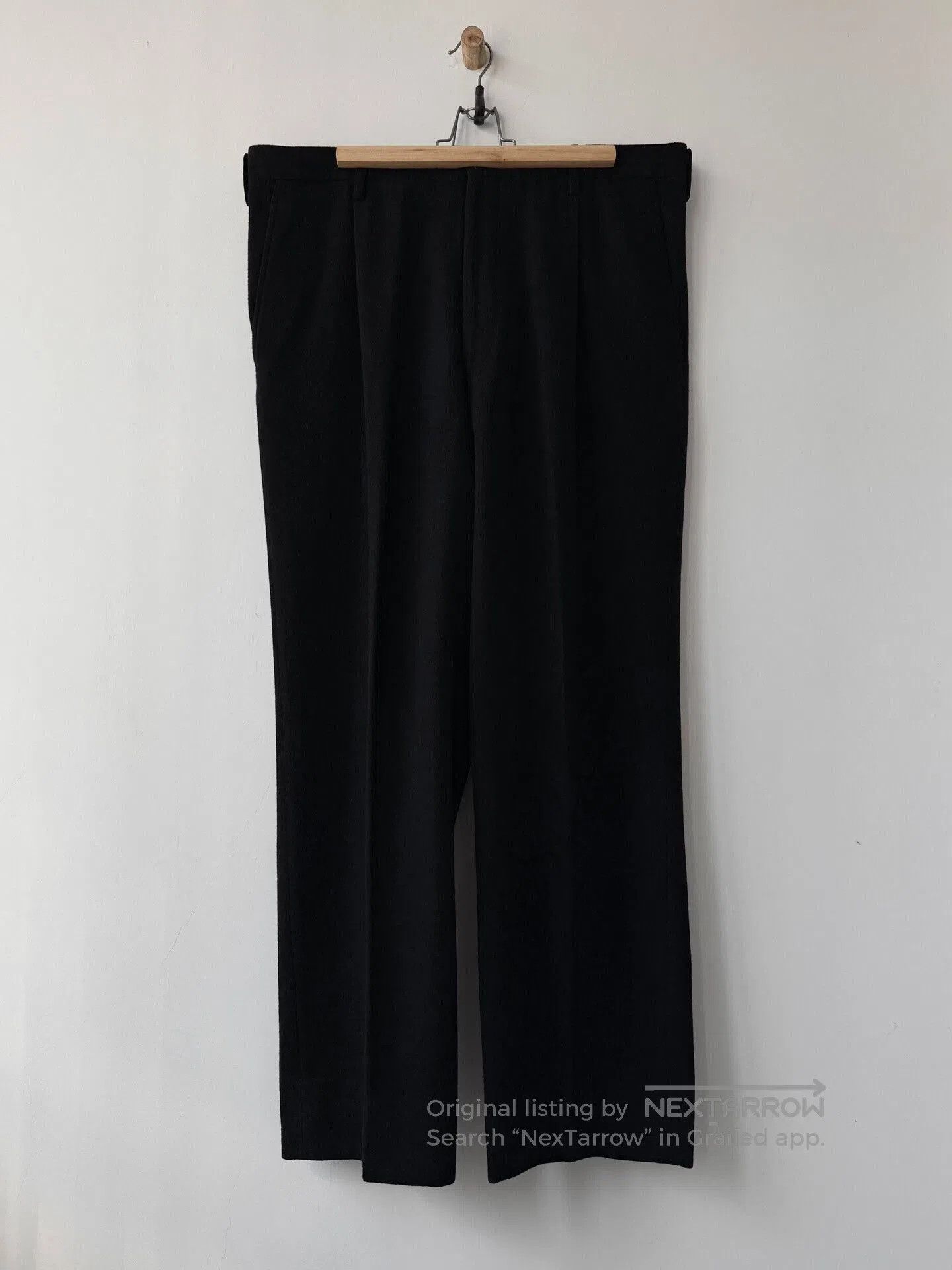 Yohji Yamamoto black wool wide-leg trousers by yohji yamamoto. Size US 44 / EU 60 - 1 Thumbnail