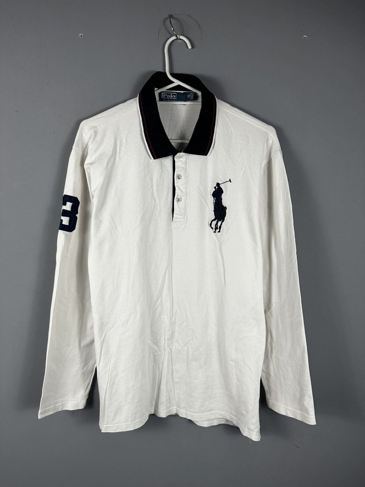 Ralph Lauren Vintage Polo Ralph Lauren Rugby Long Sleeve White Size US M / EU 48-50 / 2 - 1 Thumbnail