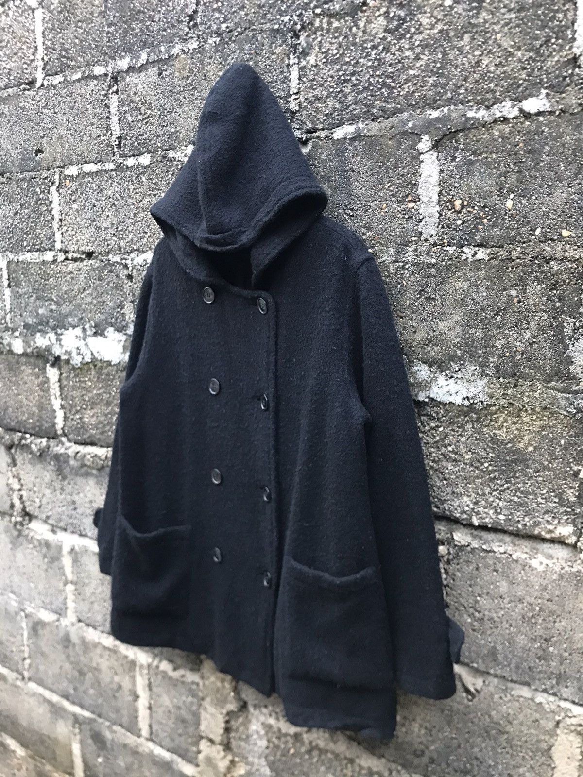 Japanese Brand × Vintage ⚡️ Vintage Do! Family Co Hooded Wool Double Breast Jacket Size US M / EU 48-50 / 2 - 3 Thumbnail
