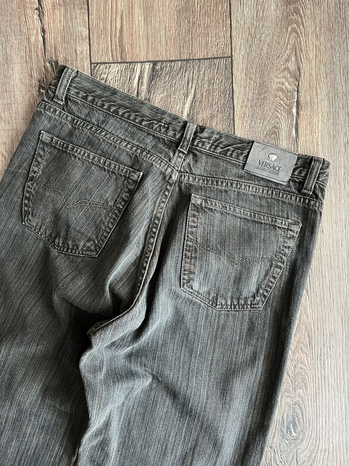 Versace × Versace Jeans Couture Made In Italy Vintage Versace Jeans Couture Striped Denim Size US 34 / EU 50 - 15 Thumbnail