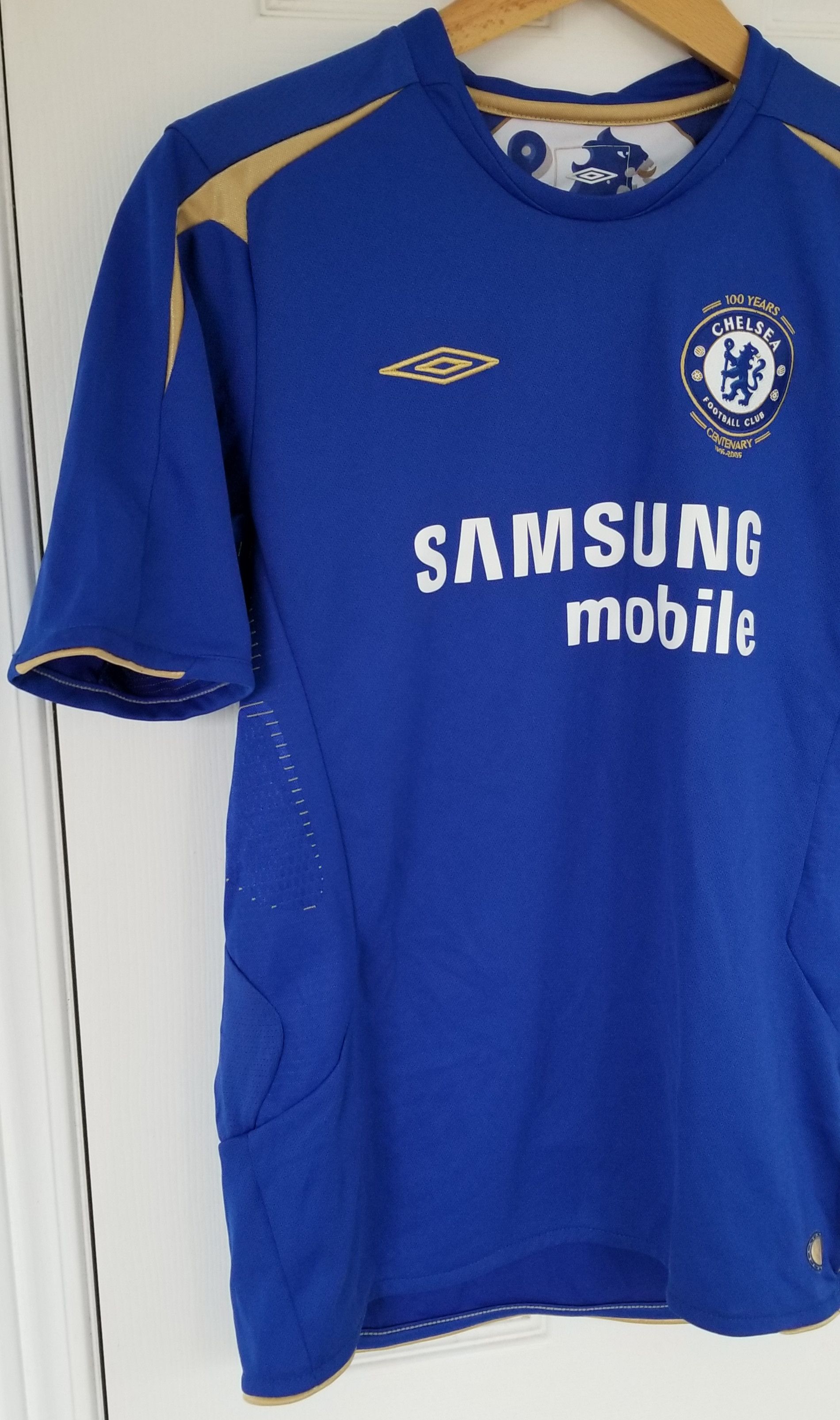 Chelsea Soccer UMBRO Chelsea FC 2005 Home Soccer Jersey Blue Gold Kit Small Size S / US 4 / IT 40 - 2 Thumbnail