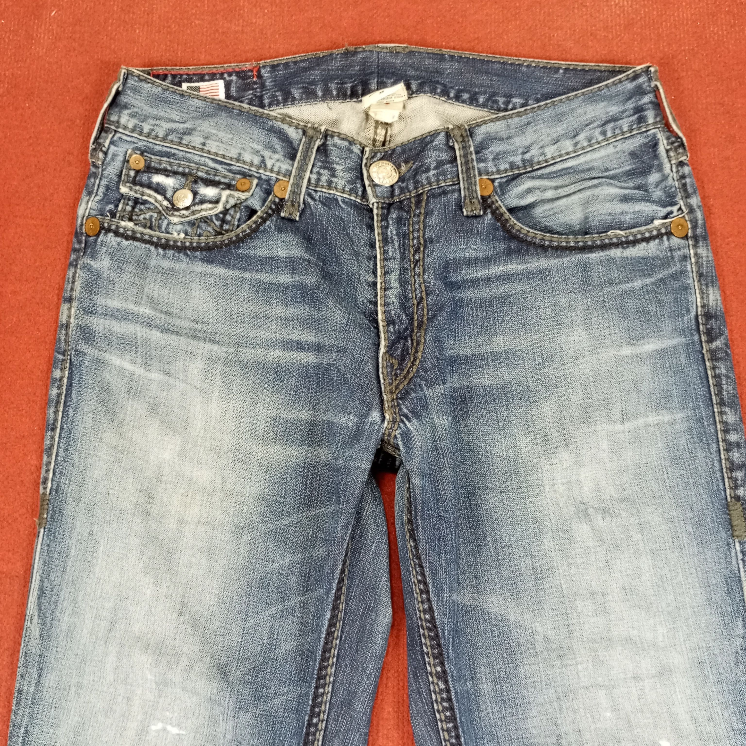 True Religion × Vintage True Religion Ricky Giant Big T Streetwear Style Jeans Size US 34 / EU 50 - 5 Thumbnail