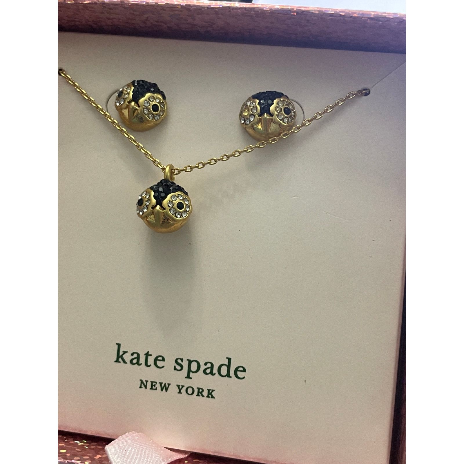 Kate Spade Kate Spade Penguin Pave Necklace & Earrings Box Set Size ONE SIZE - 4 Thumbnail