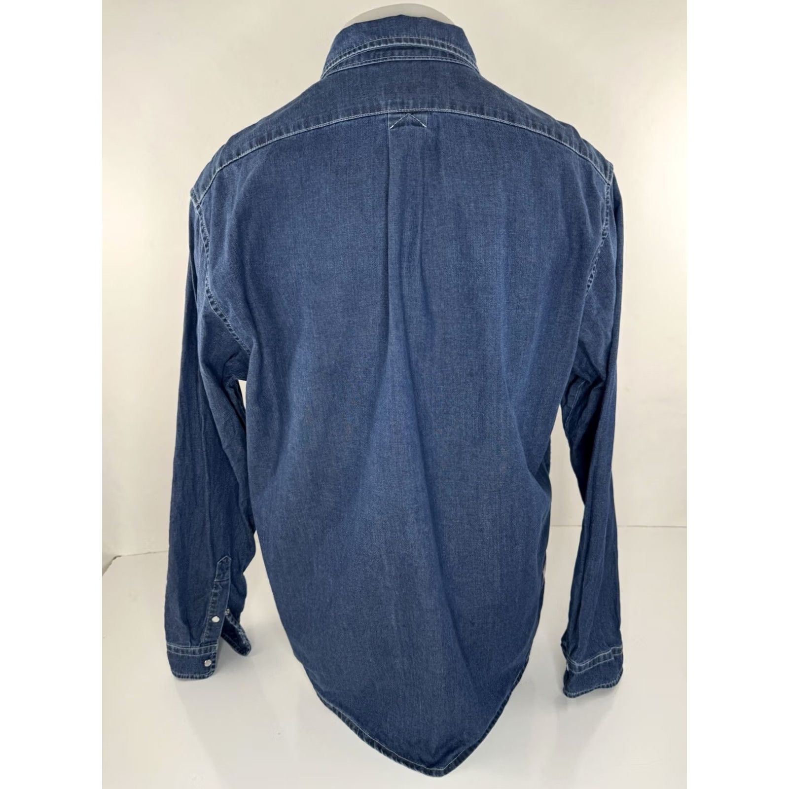 Kenzo KENZO Paris - DENIM Embroidered Patches Metal Snap Shirt - XL Blue Men’s Button-Up Long Sleeve Size US XL / EU 56 / 4 - 3 Thumbnail