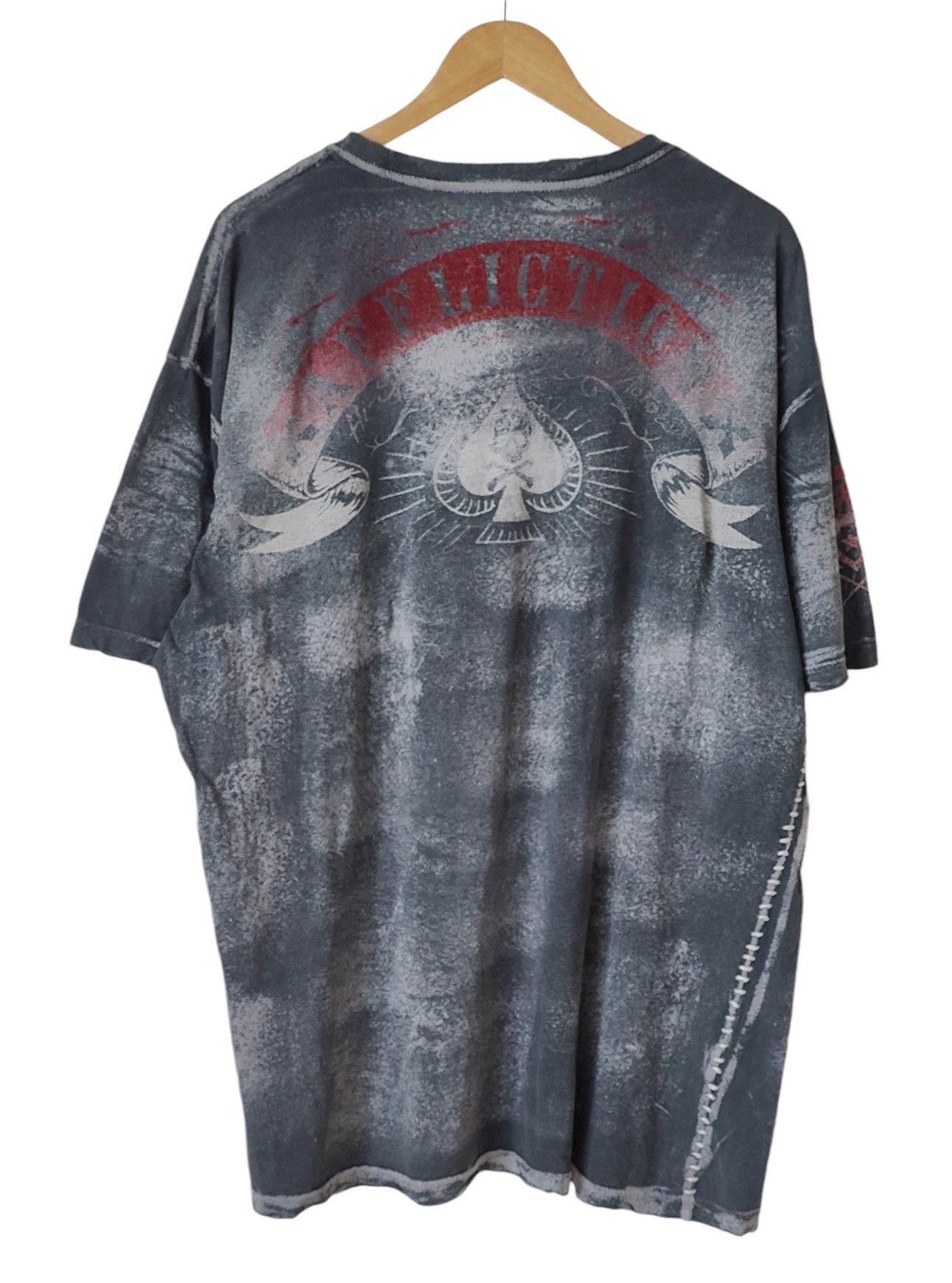 Affliction Affliction Y2K Opium American Customs Distressed Tshirt Size US XXL / EU 58 / 5 - 8 Thumbnail
