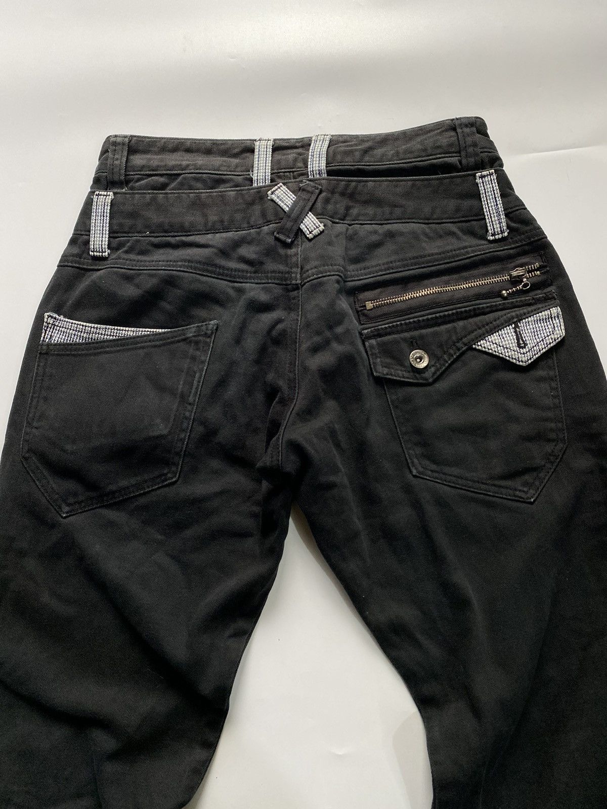 Japanese Brand Flared laces up double wash no tag jeans pant ifsixwasnine Size US 30 / EU 46 - 7 Thumbnail