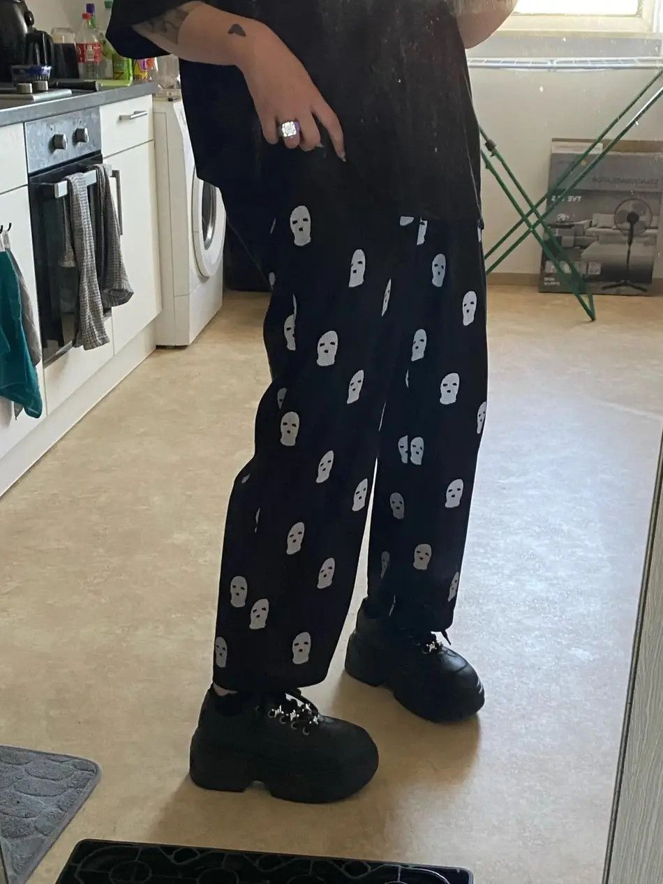 Japanese Brand Gothic Skull Full Baggy Pants drawstring Corduroy Hip hop Size US 32 / EU 48 - 5 Thumbnail