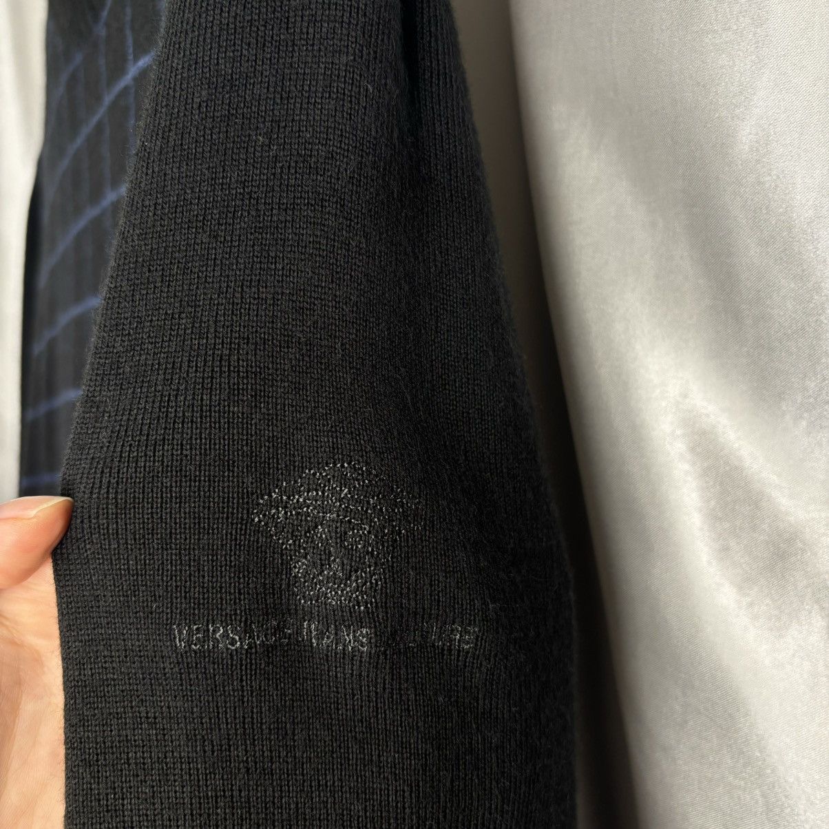 Versace × Versace Jeans Couture vintage black turtleneck sweater Versace jeans couture Size L / US 10 / IT 46 - 2 Thumbnail