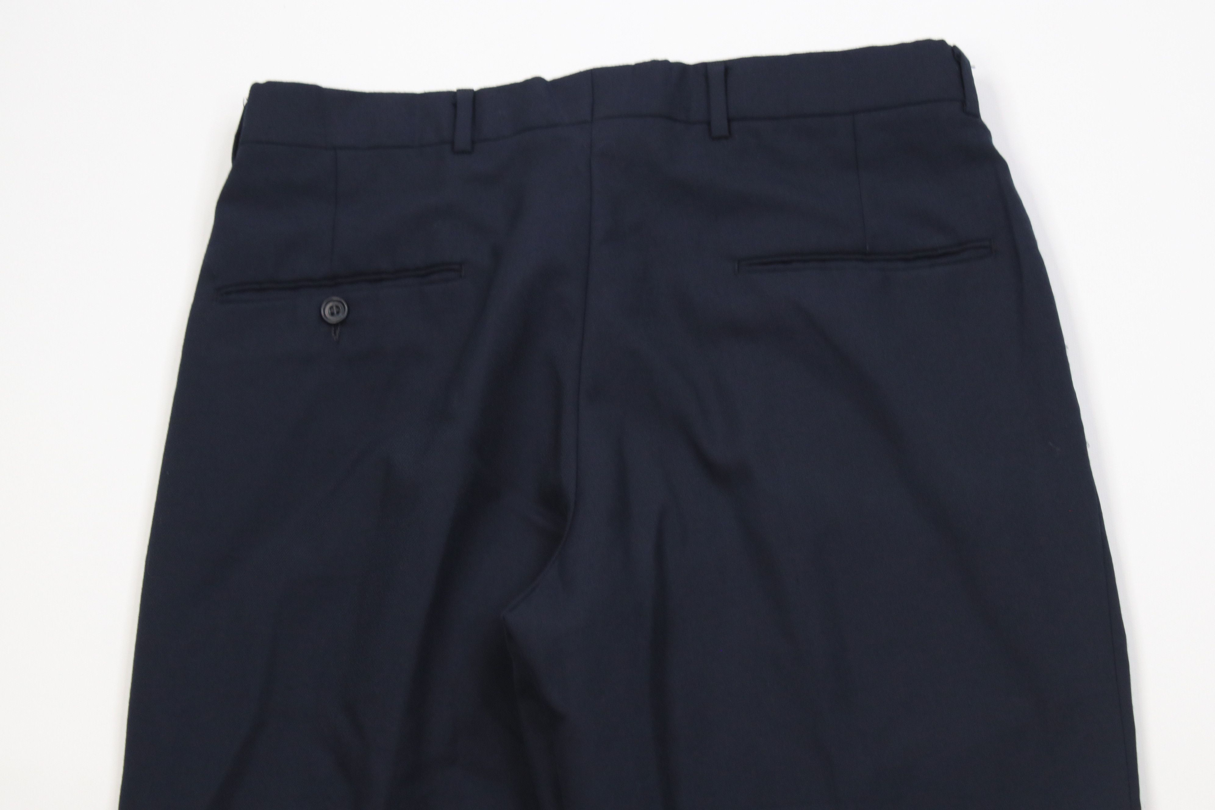 Vintage Vintage 70s Streetwear Wool Wide Leg Chino Pants Blue USA Size US 32 / EU 48 - 9 Thumbnail