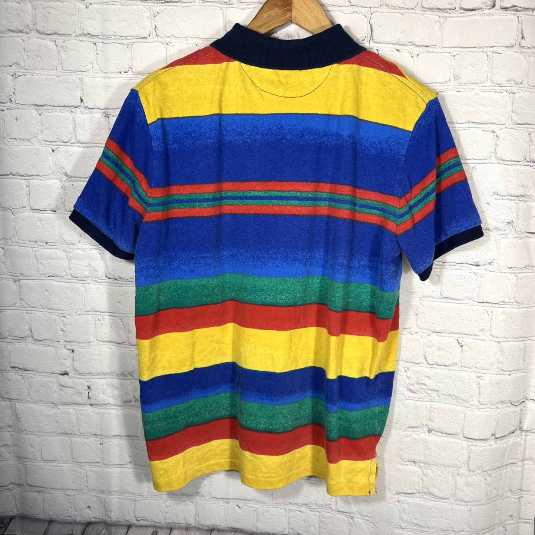 Polo Ralph Lauren Polo Ralph Lauren Polo Shirt Mens M Multicolor Stripe Terry Cloth Lightweight Breathable Casual Beach Golf Logo Short Sleeve Cotton Regular Size US M / EU 48-50 / 2 - 7 Thumbnail