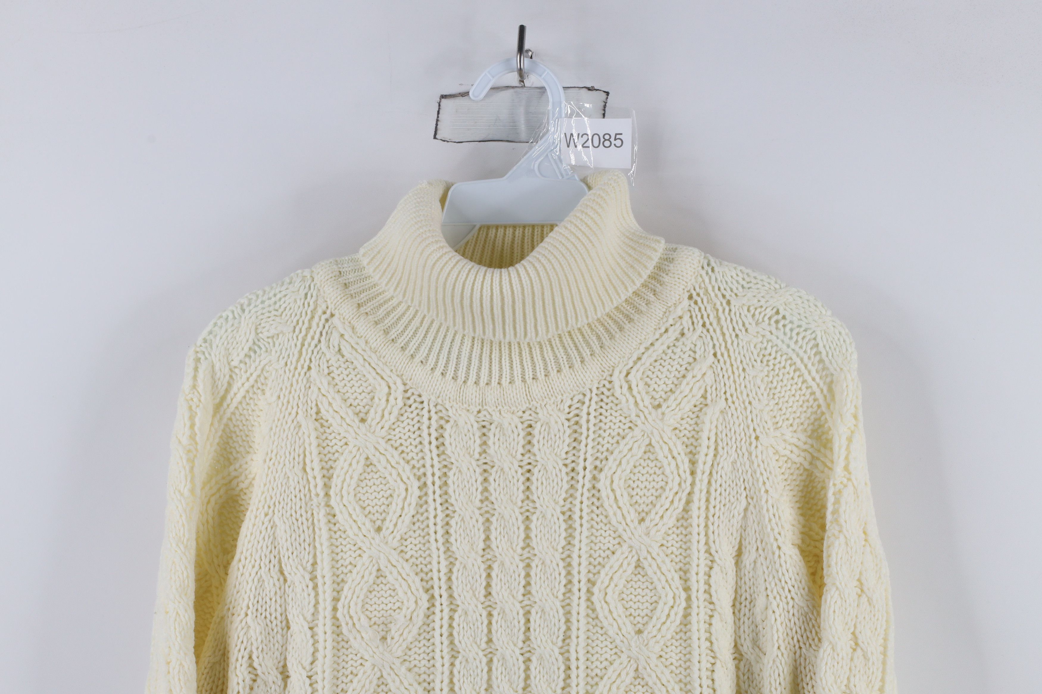 Vintage Vintage 60s 70s Streetwear Knit Fisherman Turtleneck Sweater Size M / US 6-8 / IT 42-44 - 2 Thumbnail