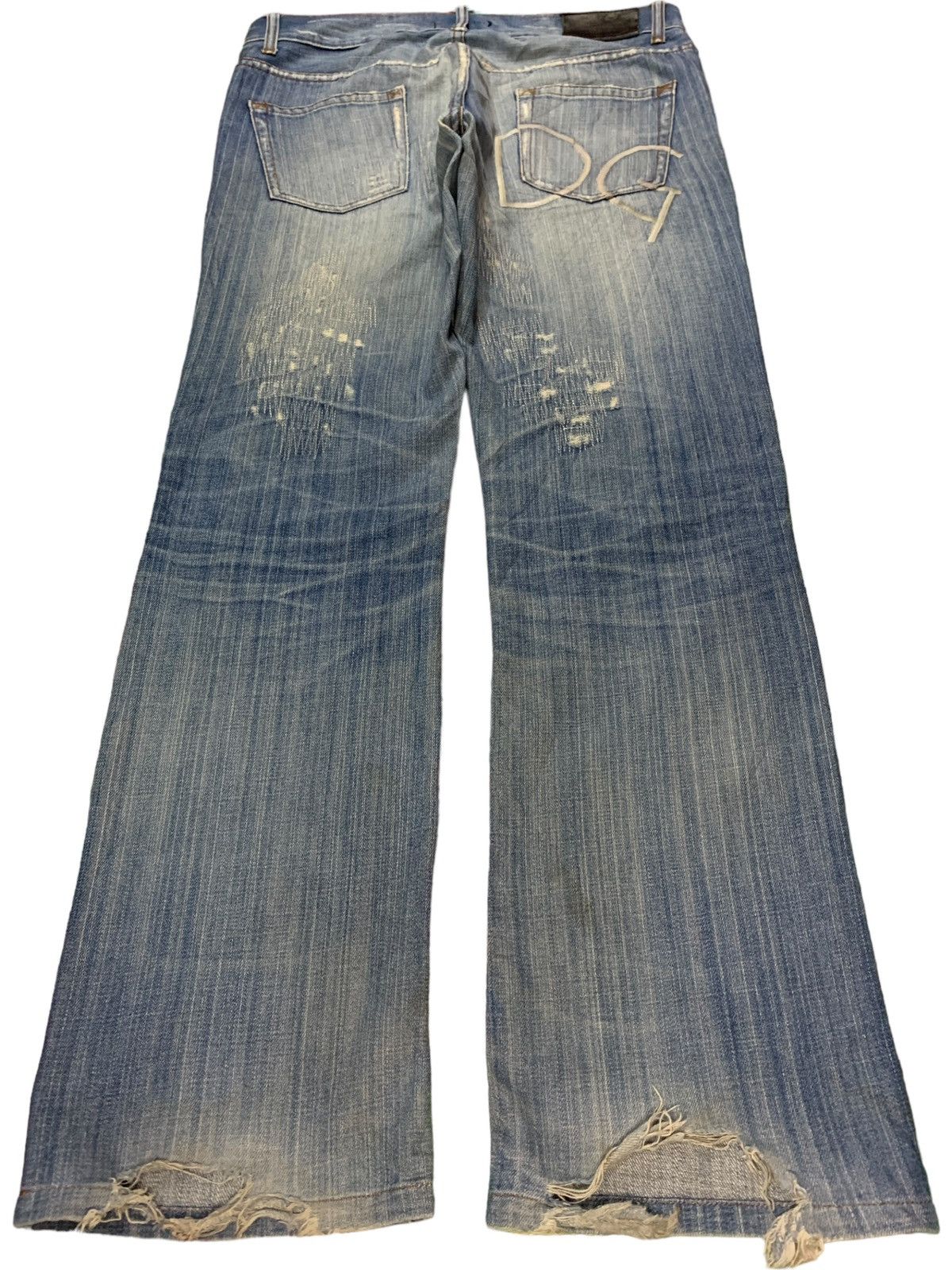 Dolce & Gabbana Vintage Italy Dolce Gabbana Mud Wash Distressed Baggy Jeans Size US 35 - 2 Thumbnail