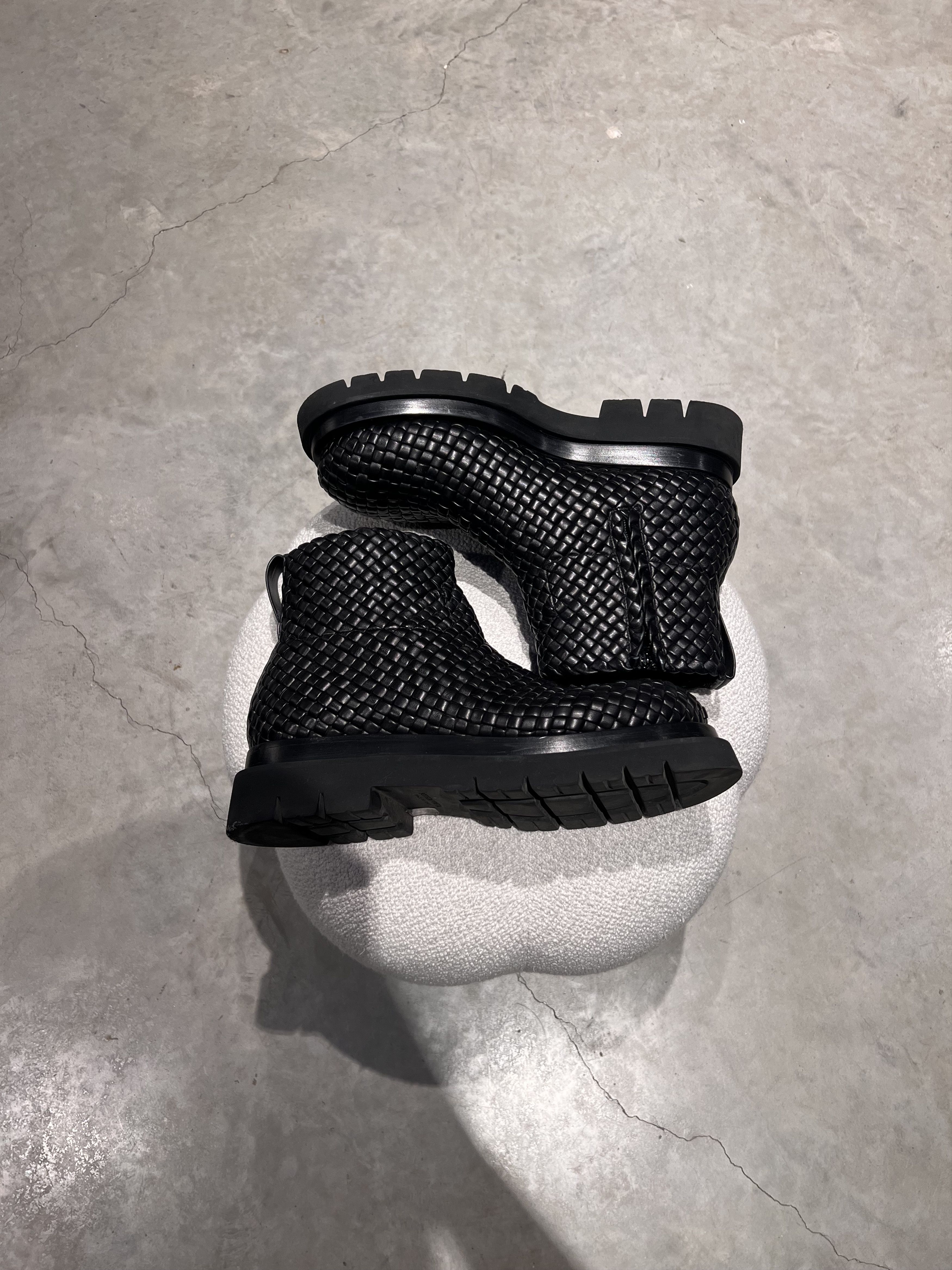 Bottega Veneta Bottega Woven Leather Boots Size US 12.5 / EU 45-46 - 2 Thumbnail
