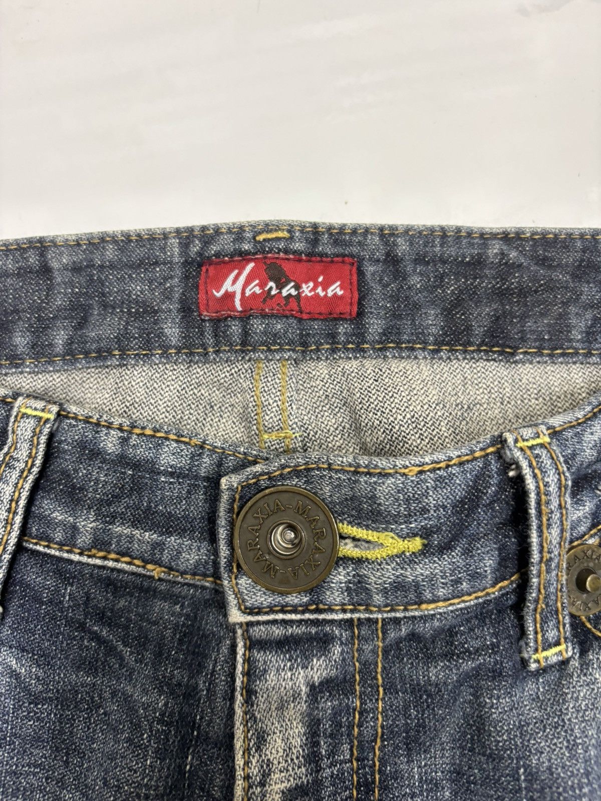 Hysteric Glamour × Japanese Brand HYSTERIC GLAMOUR STYLE DISTRESS DENIM MARAXIA FLARED PANTS Size 31" - 9 Thumbnail