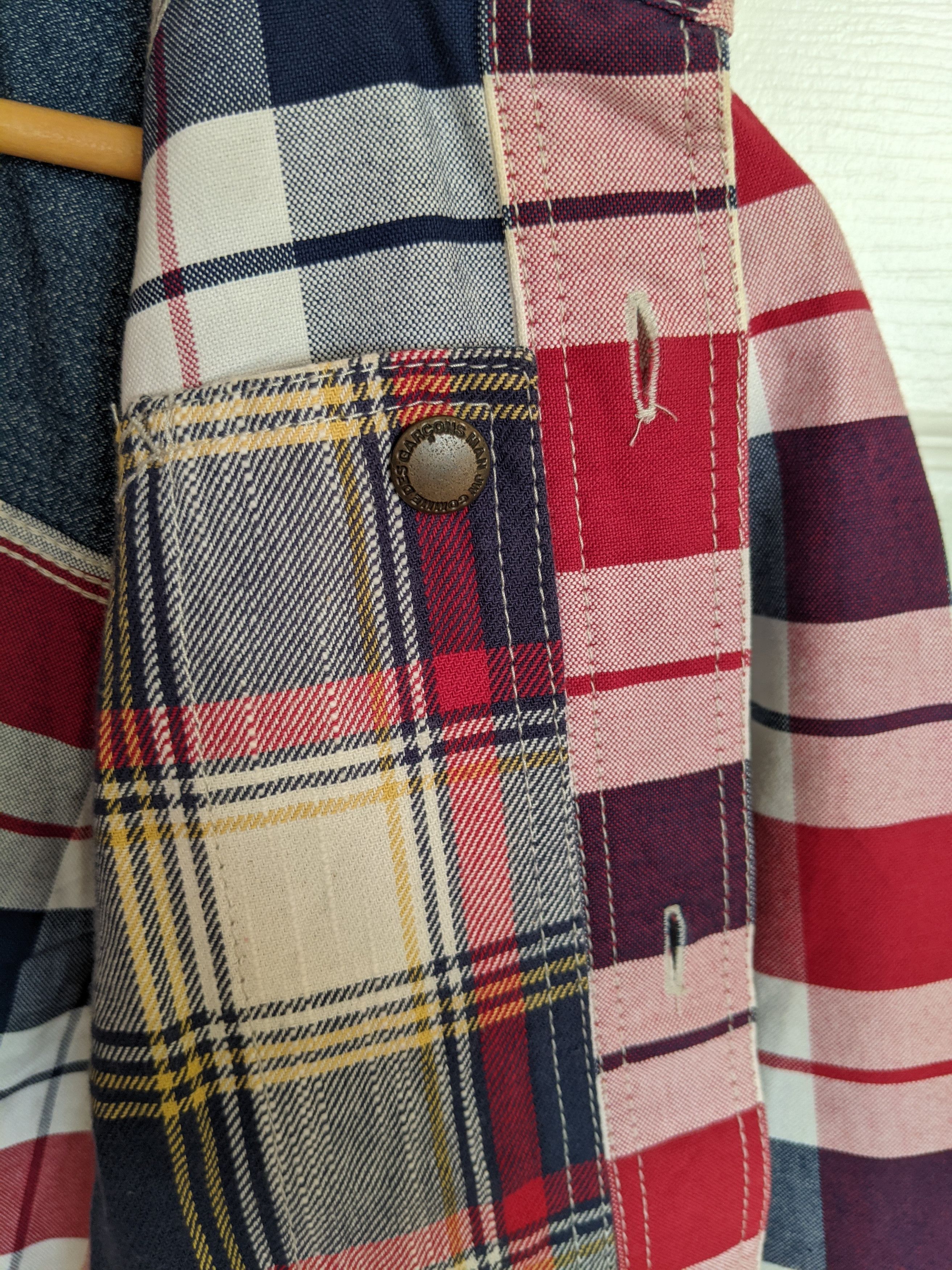 Junya Watanabe Comme Des Garcon Plaid Patchwork Shirt Size US M / EU 48-50 / 2 - 7 Thumbnail