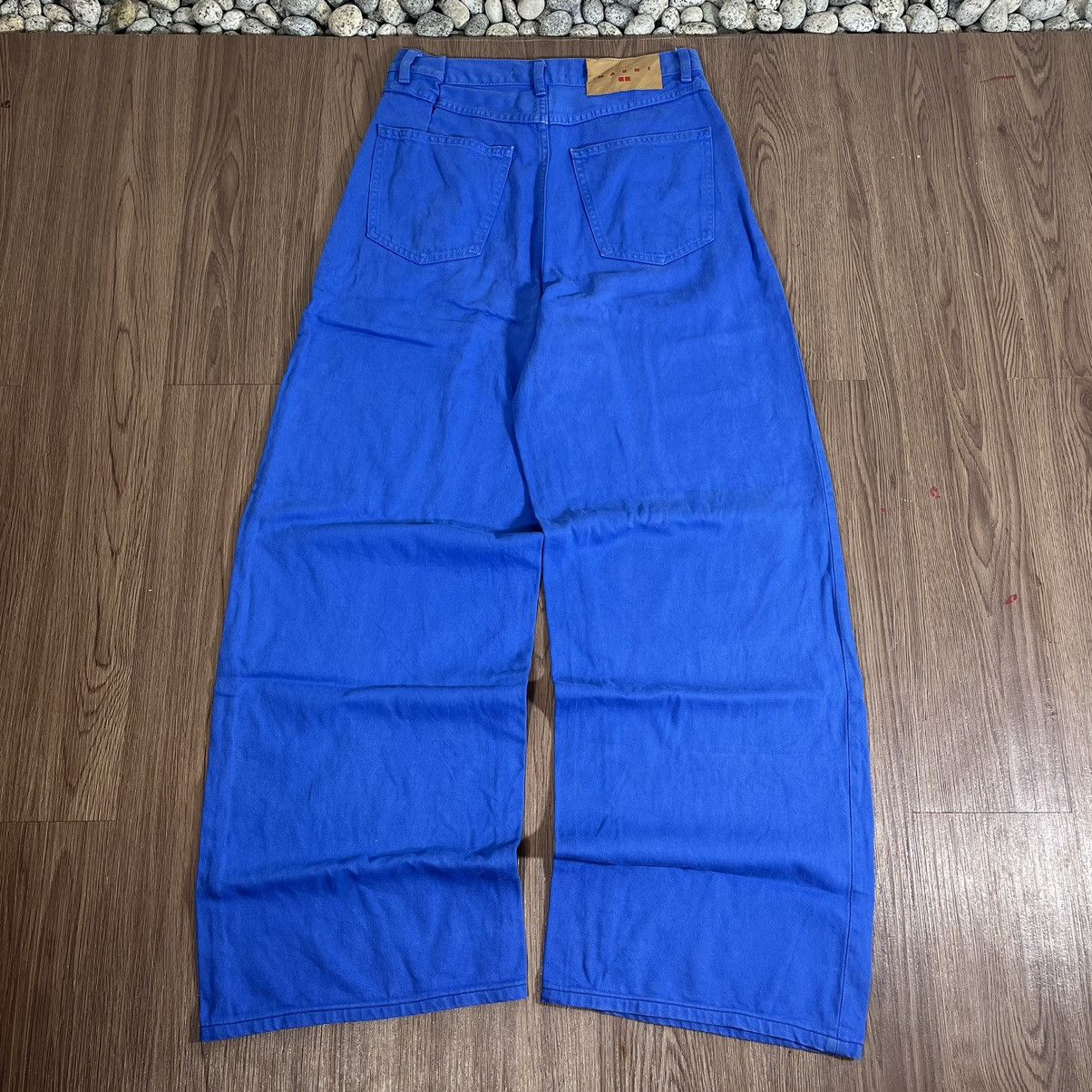 Marni × Uniqlo Uniqlo x Marni Highwaist Electric Blue Baggy Jeans Size US 29 - 2 Thumbnail