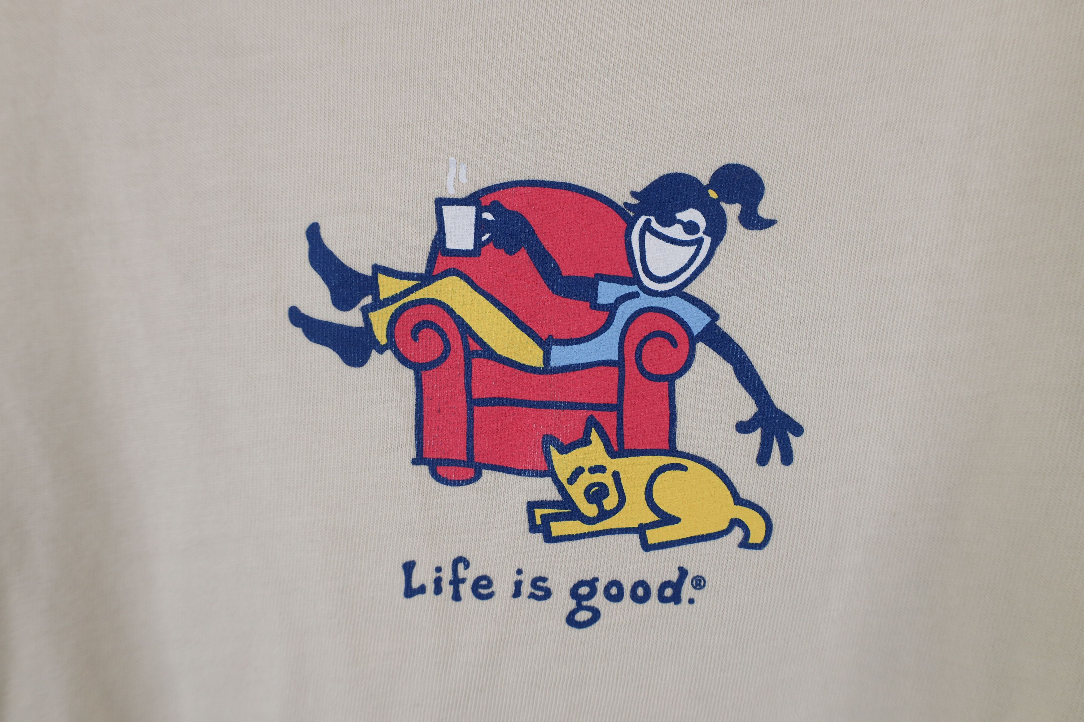 Life is Good × Vintage Vintage Life Is Good Dog Lounge Long Sleeve T-Shirt Size M / US 6-8 / IT 42-44 - 5 Thumbnail