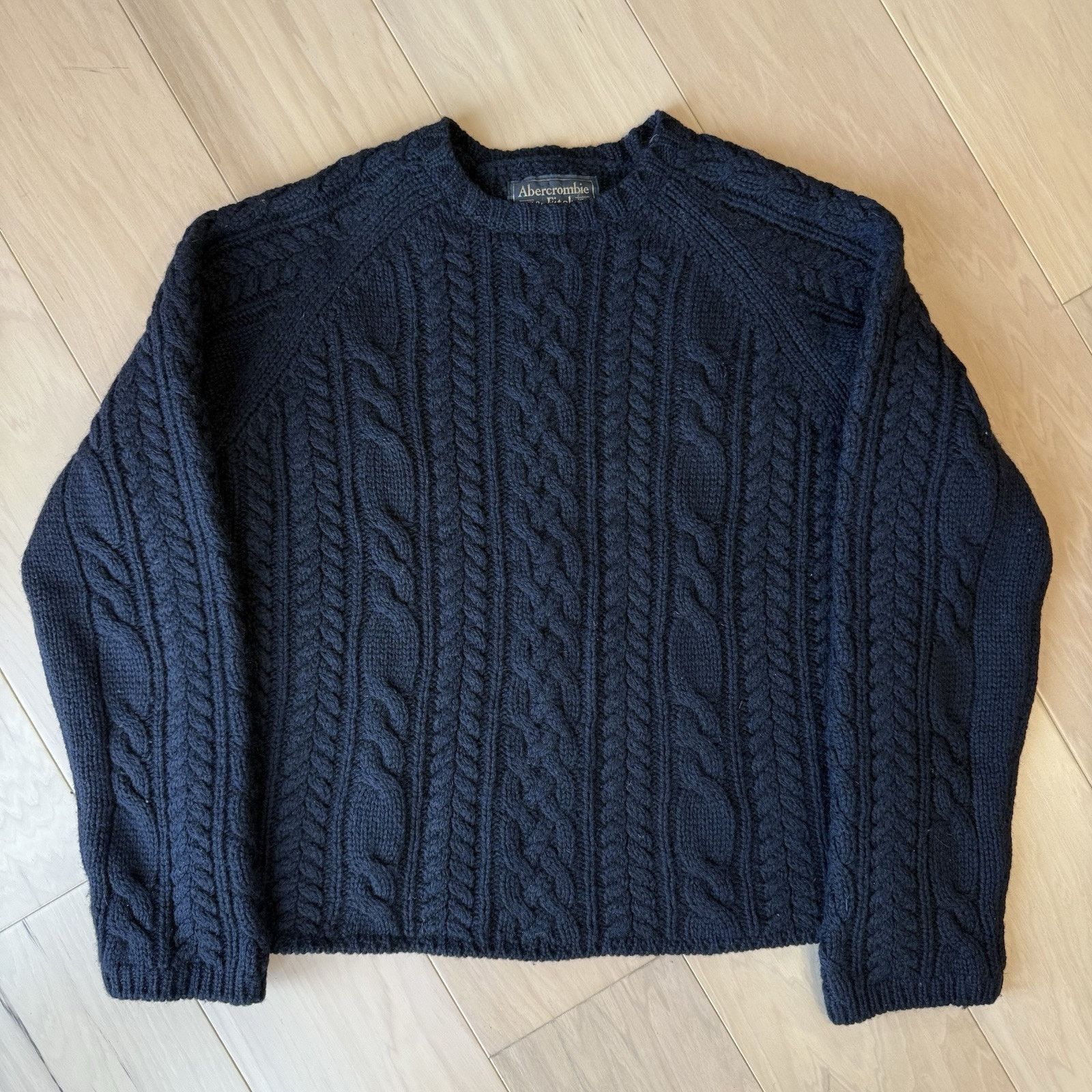 Abercrombie & Fitch × Vintage Vintage Abercrombie & Fitch Wool Sweater XL Navy Heavy Knit Size US XL / EU 56 / 4 - 2 Thumbnail