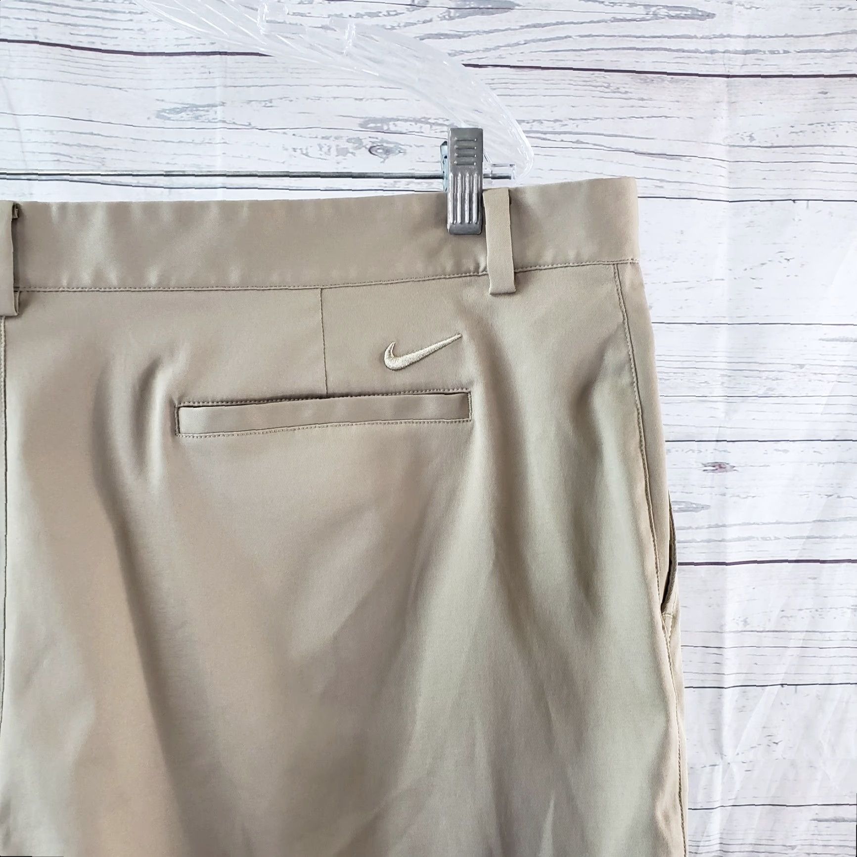 Nike Nike Dri-Fit Mens Shorts 42 Brown Polyester Blend Casual Size US 42 / EU 58 - 3 Thumbnail