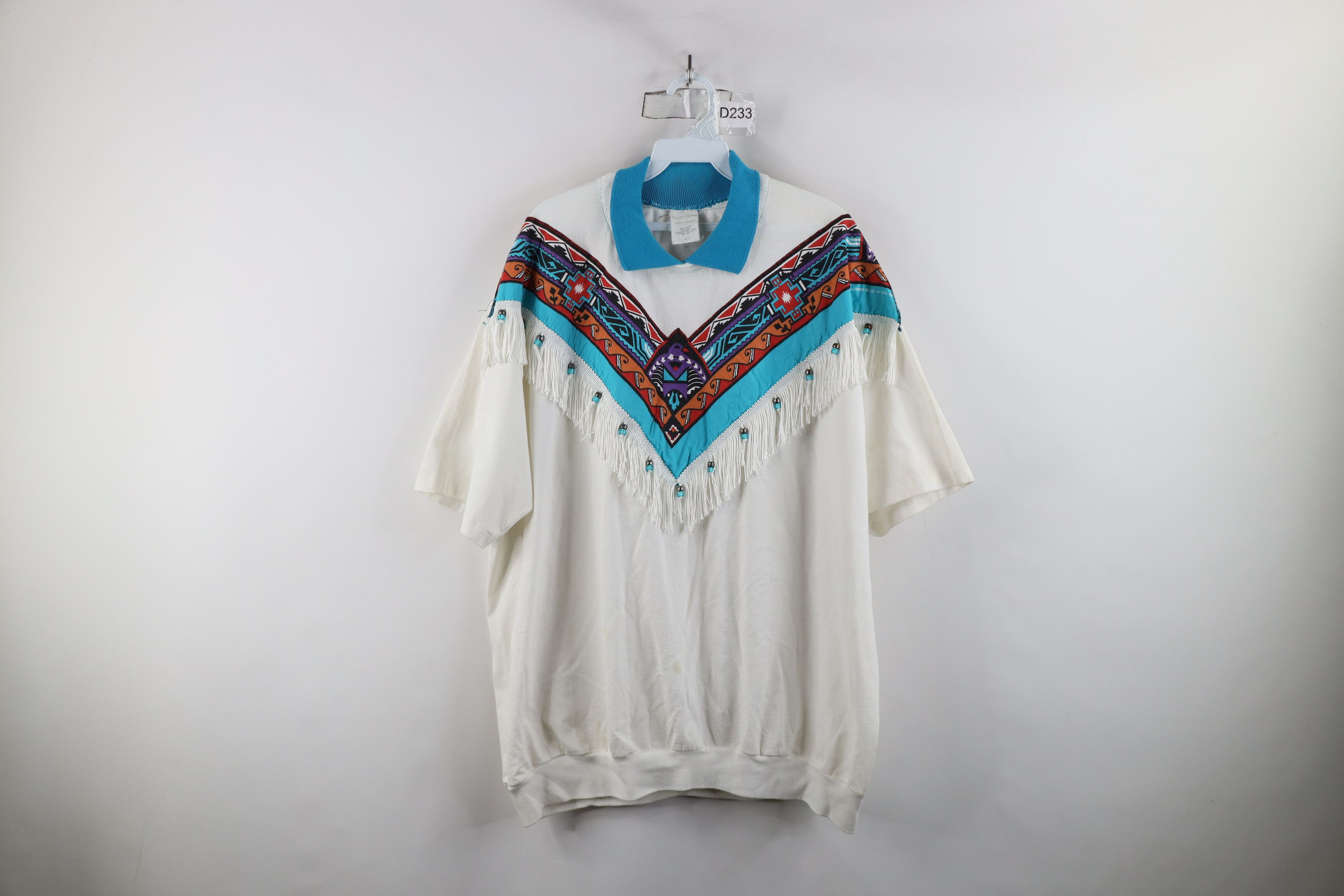 Vintage Vintage 90s Rockabilly Southwestern Collared Polo USA Size 4XL / US 24-26 - 1 Thumbnail