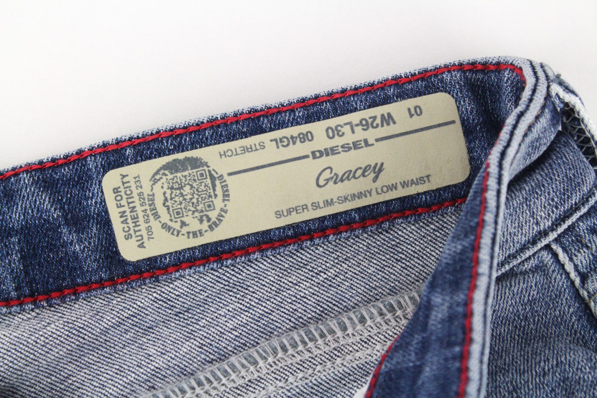 Diesel GRACEY 084GL W26/L30 Blue Stretch Jeans 72315 Size 26" / US 2 / IT 38 - 9 Thumbnail