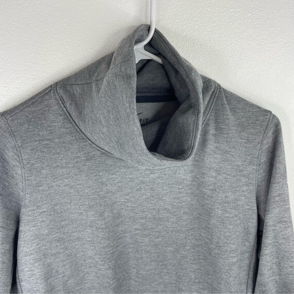 Nike NIKE Women’s GREY Dri-FIT Cowl Neck Top NIKE Logo band S Size S / US 4 / IT 40 - 3 Thumbnail