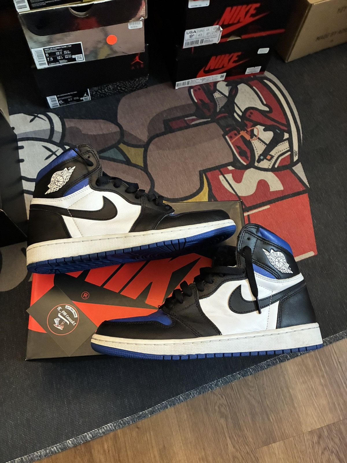 Jordan Brand Jordan 1 royal toe Size US 9.5 / EU 42-43 - 2 Thumbnail