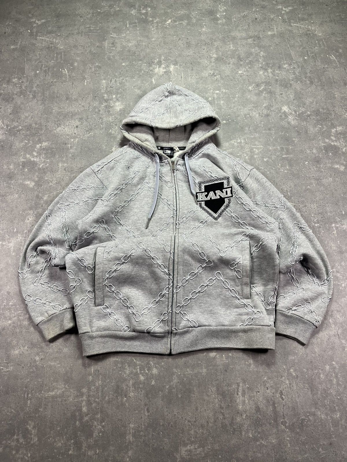 Karl Kani Karl Kani Chains Logo AOP Embroidered Baggy Zip Hoodie M L Size US M / EU 48-50 / 2 - 1 Thumbnail