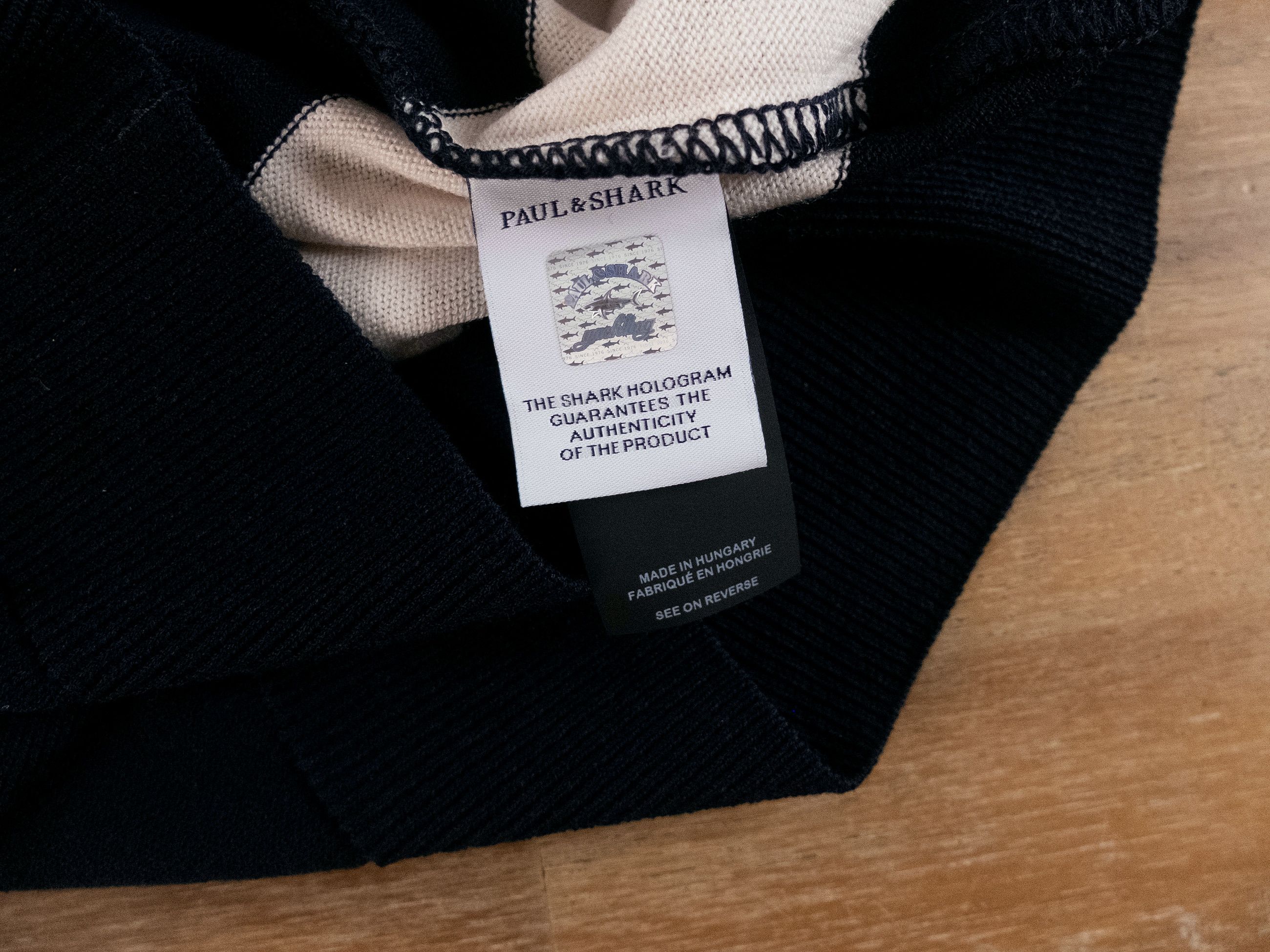 Paul & Shark PAUL & SHARK cream & navy blue striped wool sweater Medium Size US M / EU 48-50 / 2 - 9 Thumbnail