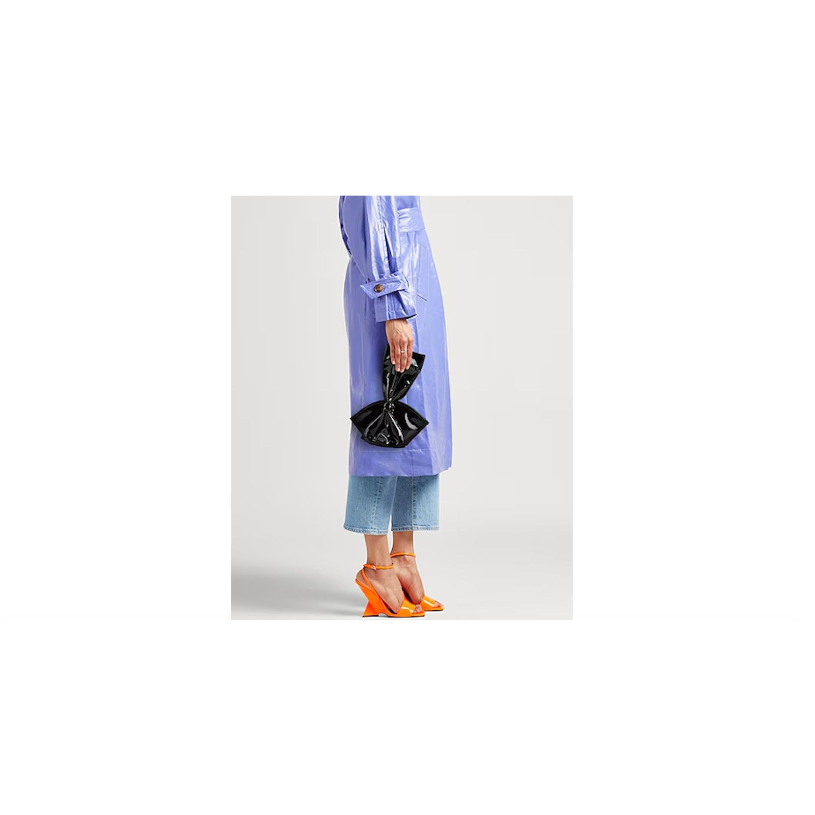 Moschino Moschino Couture Jeremy Scott Black Patent Leather Handbag Size ONE SIZE - 3 Thumbnail