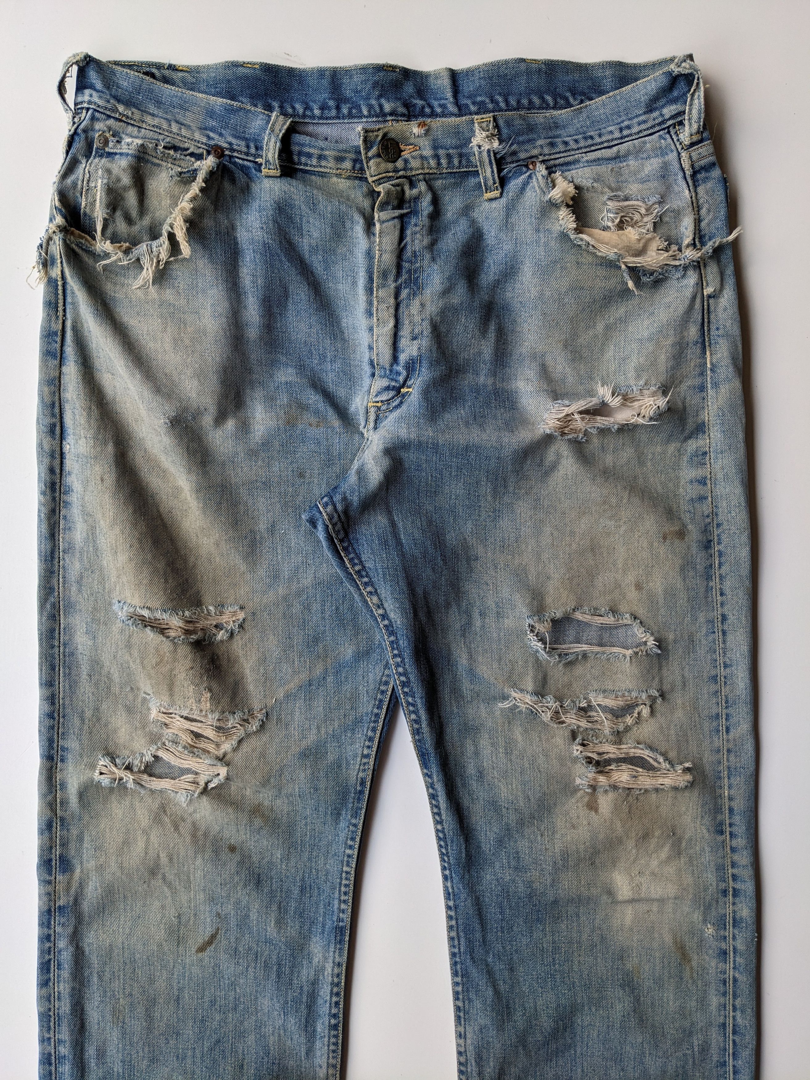 Lee Vintage 50s Lee distressed selvedge jeans Size US 37 - 4 Thumbnail