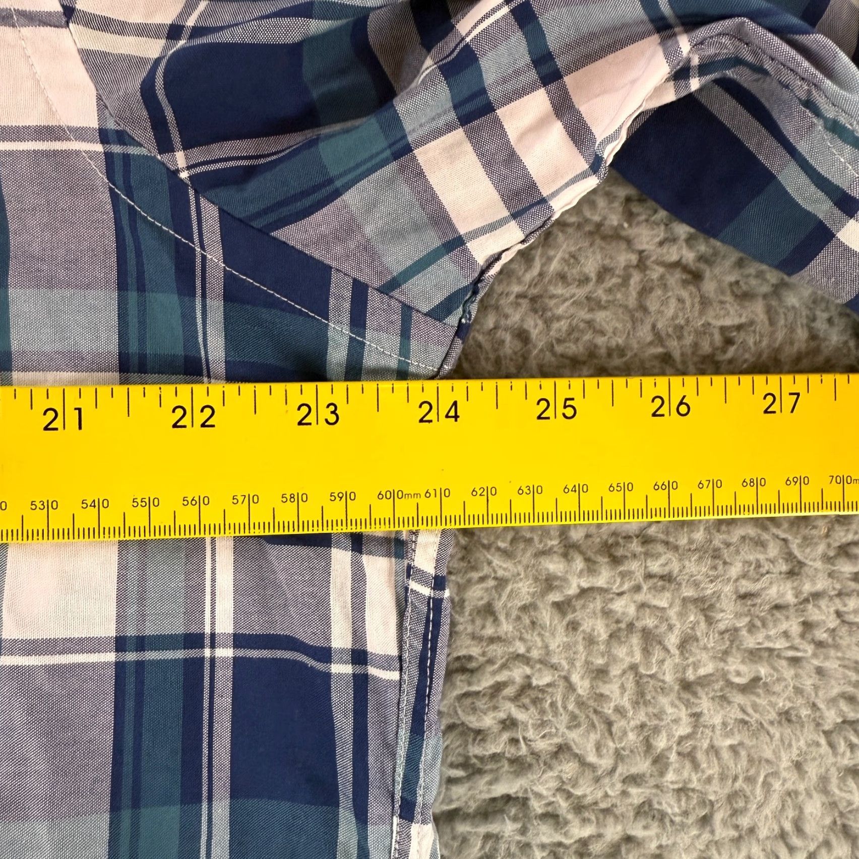 UNTUCKit UNTUCKit Button-Up Shirt Mens XL Blue Plaid Long Sleeve 100% Cotton Jeans? Size US XL / EU 56 / 4 - 6 Thumbnail