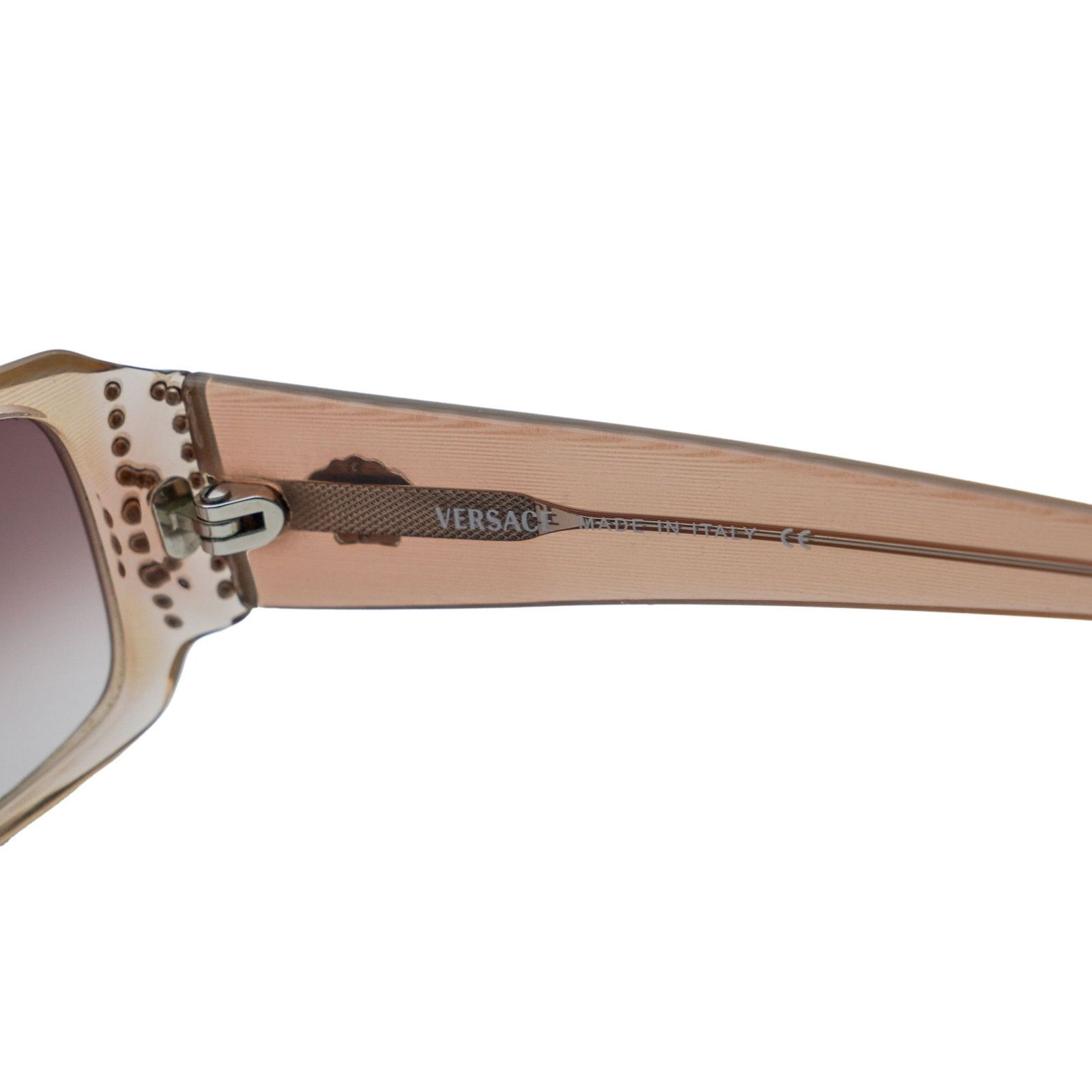 Versace Versace MOD 4041 Medusa Logo Crystal Rectangular Sunglasses Size ONE SIZE - 6 Thumbnail