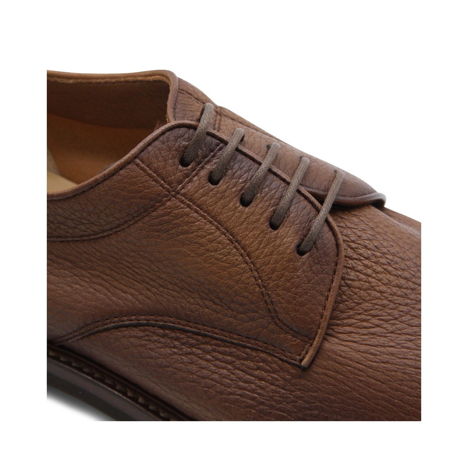 Brunello Cucinelli o1w1db10725 Leather Derby Shoes in Brown Size US 10 / EU 43 - 4 Thumbnail