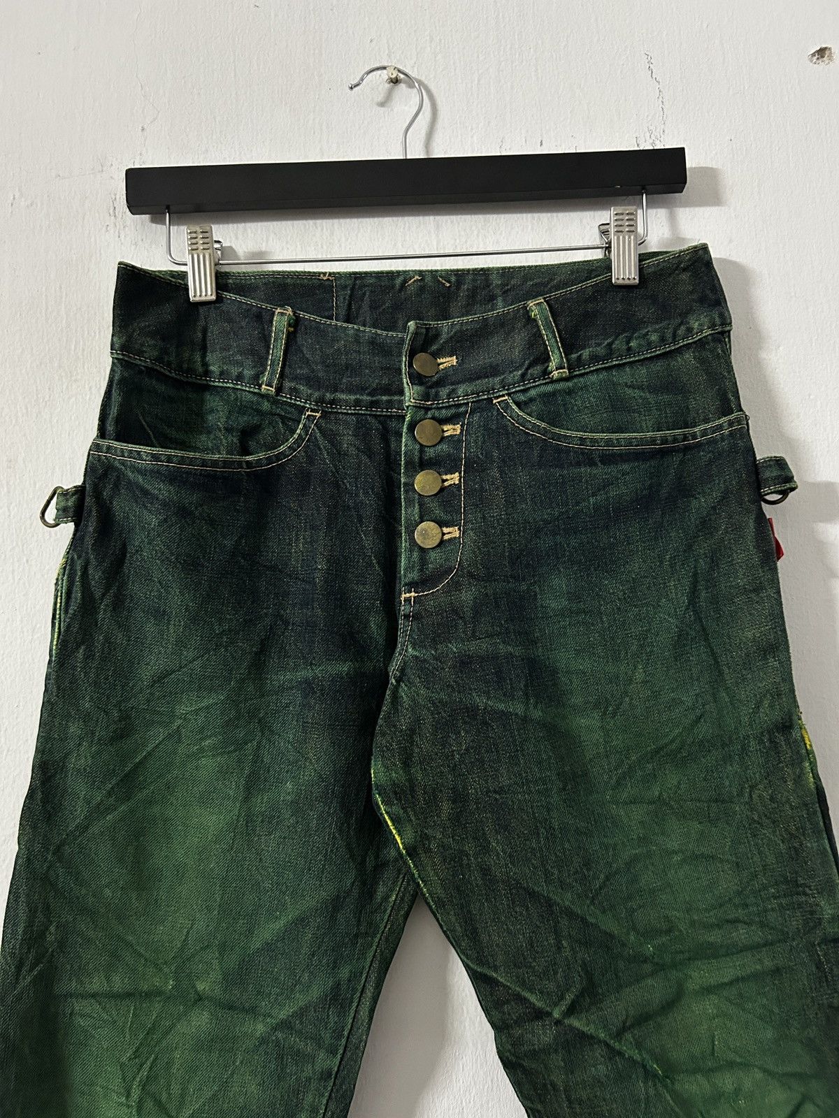 Beauty Beast Beauty Beast japan emerald denim distressed jeans Size US 29 - 2 Thumbnail