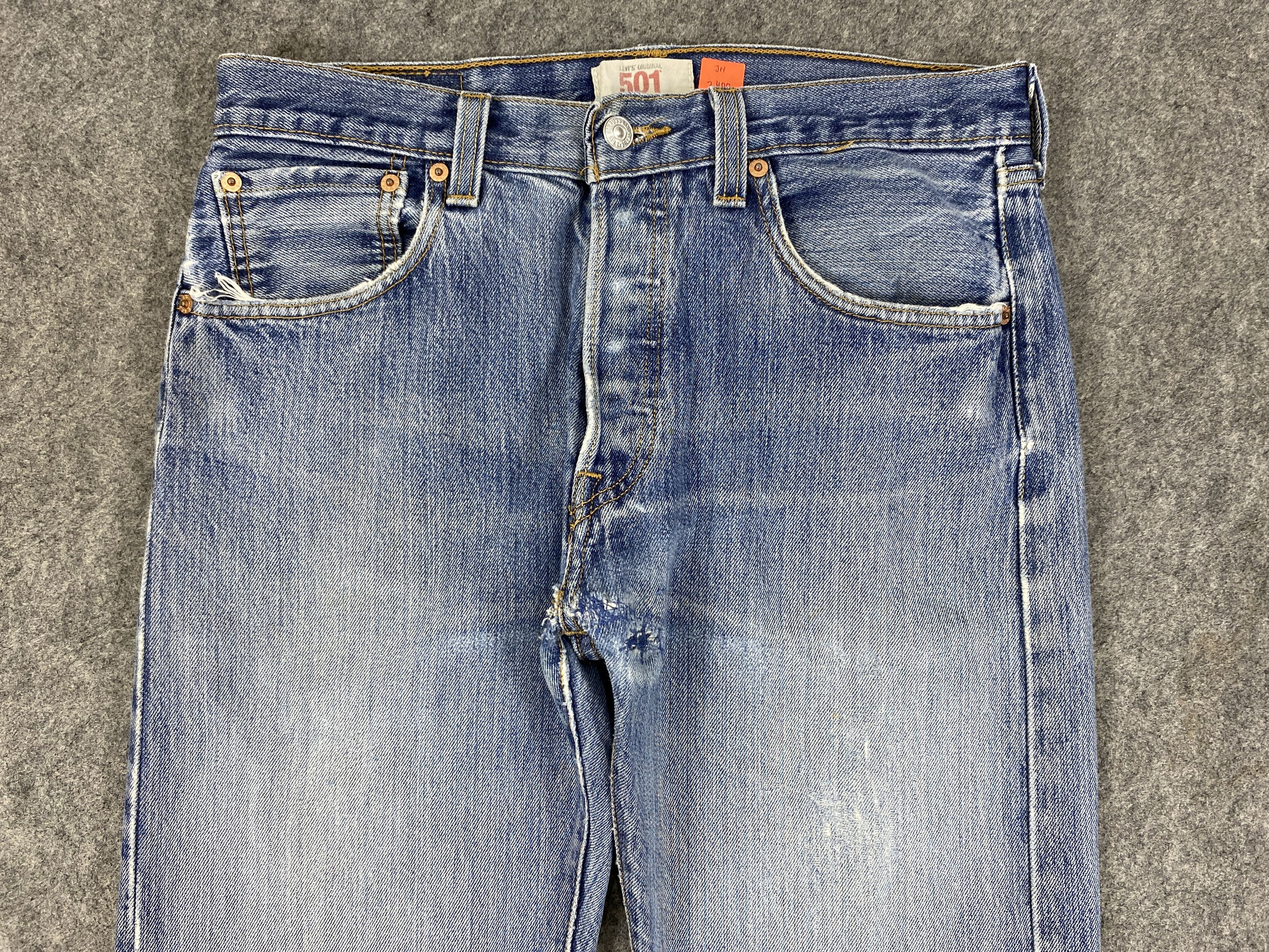 Japanese Brand Distressed Blue Vintage Levi's 501 Jeans 32x33 Denim -JN2400 Size US 32 / EU 48 - 3 Thumbnail