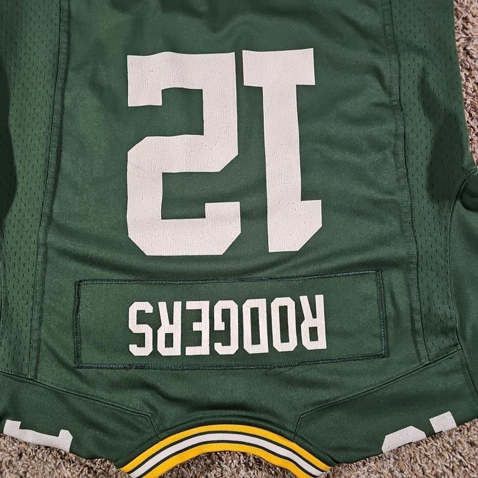 Nike NIKE On-field Boys L 12 Aaron Rodgers #12 Jersey Size ONE SIZE - 7 Thumbnail